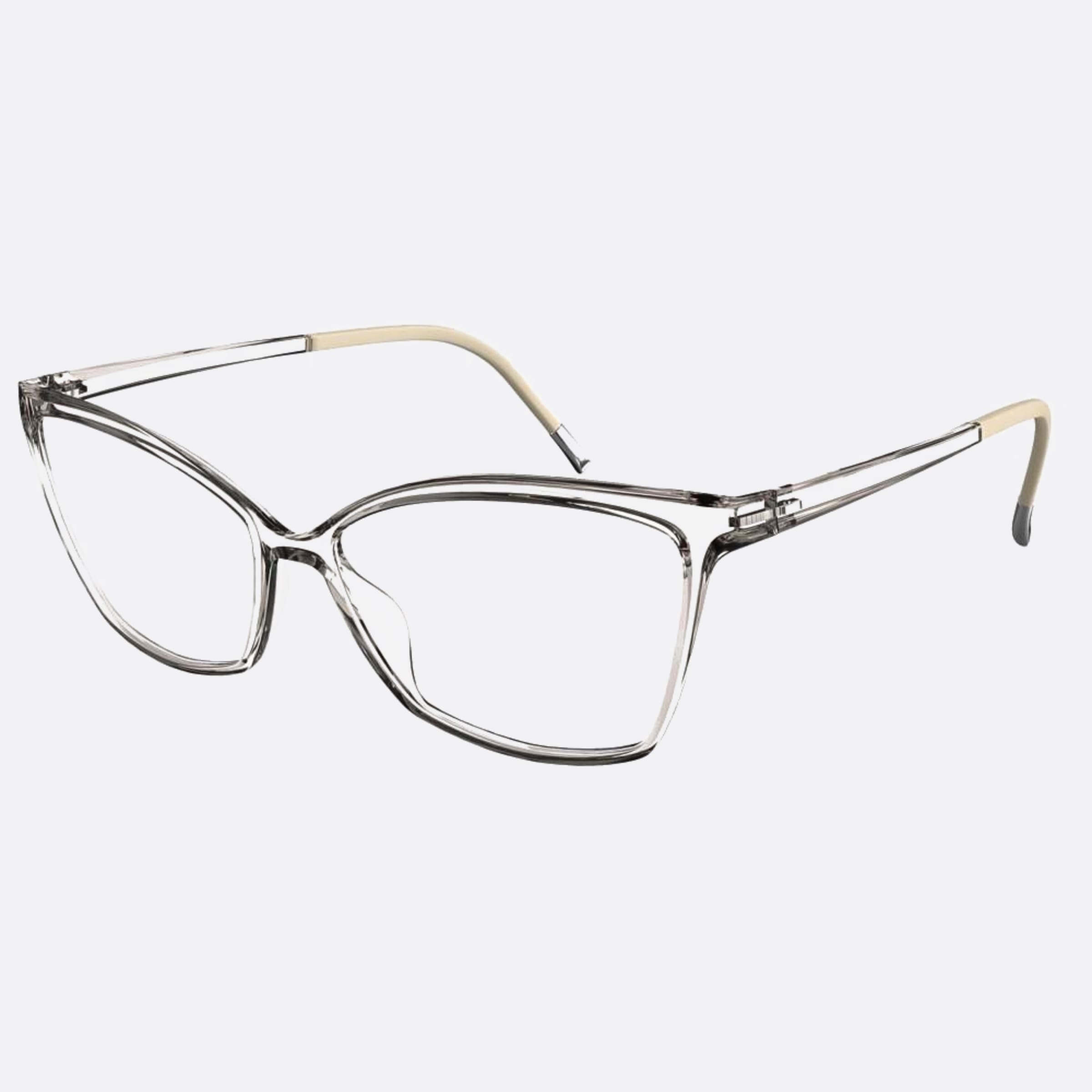Silhouette 54mm Eos View Grey Butterfly Women Eyeglasses - Side View