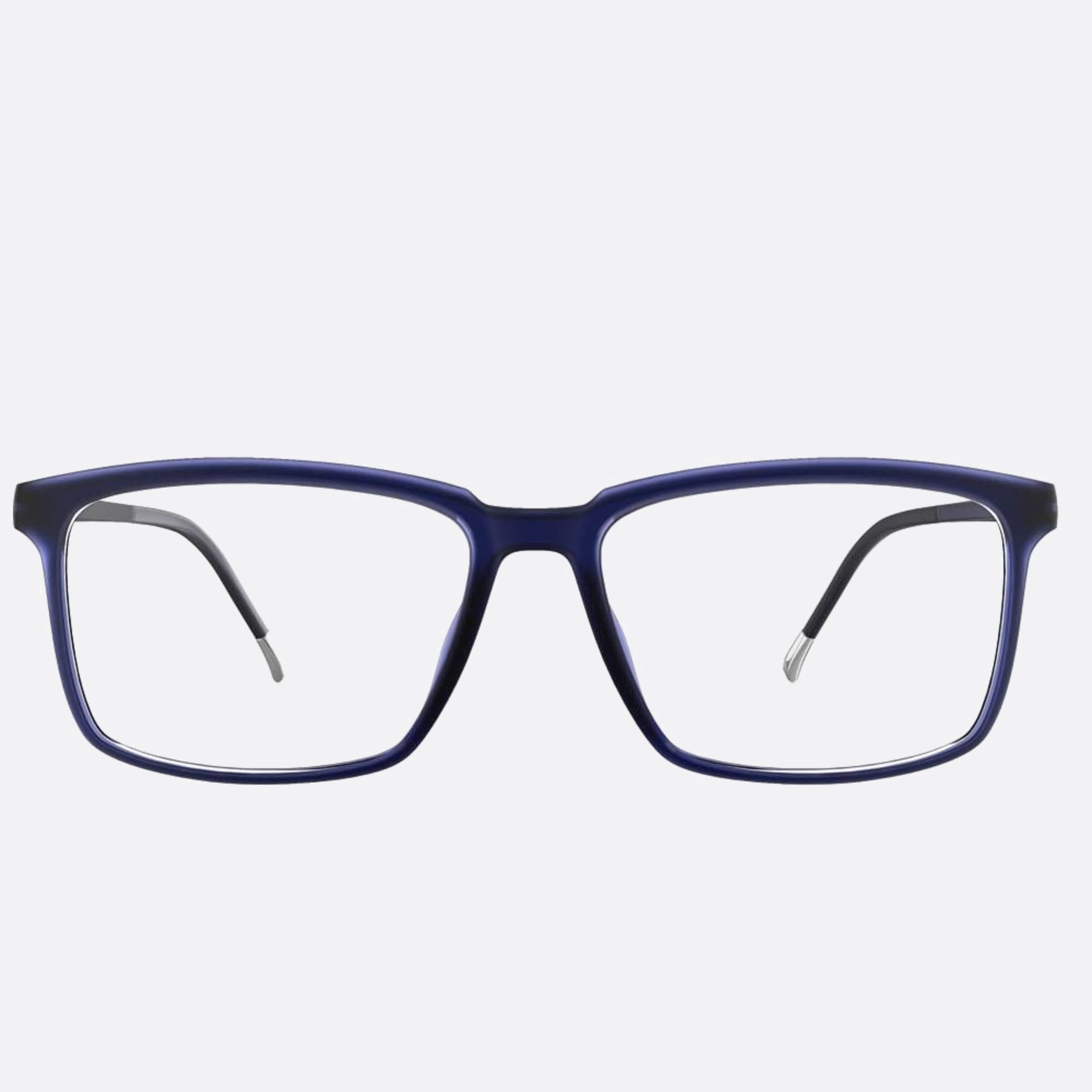 Silhouette 56mm Eos View Blue Geometric Men Eyeglasses - Main View