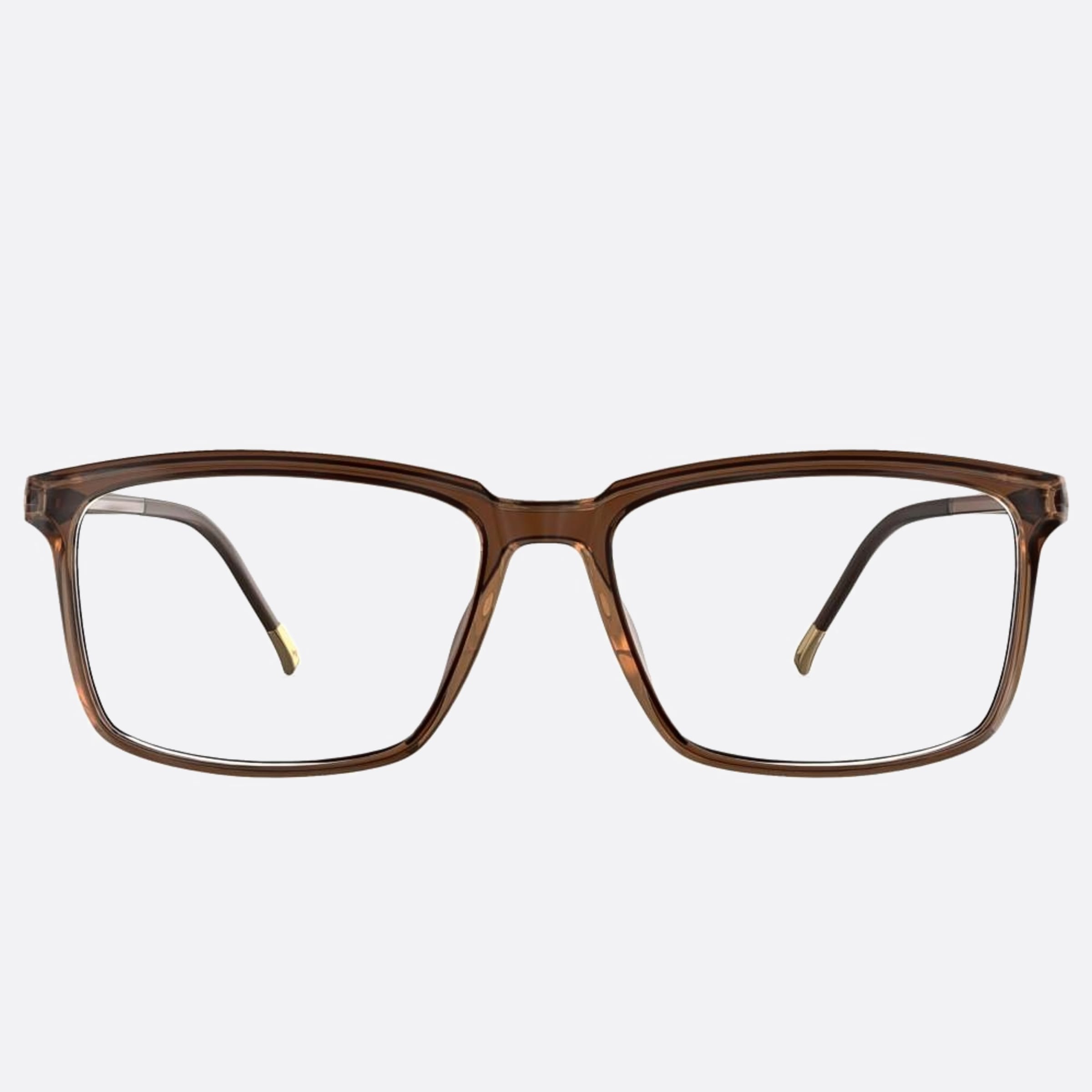 Silhouette 54mm Eos View Brown Geometric Men Eyeglasses - Main View