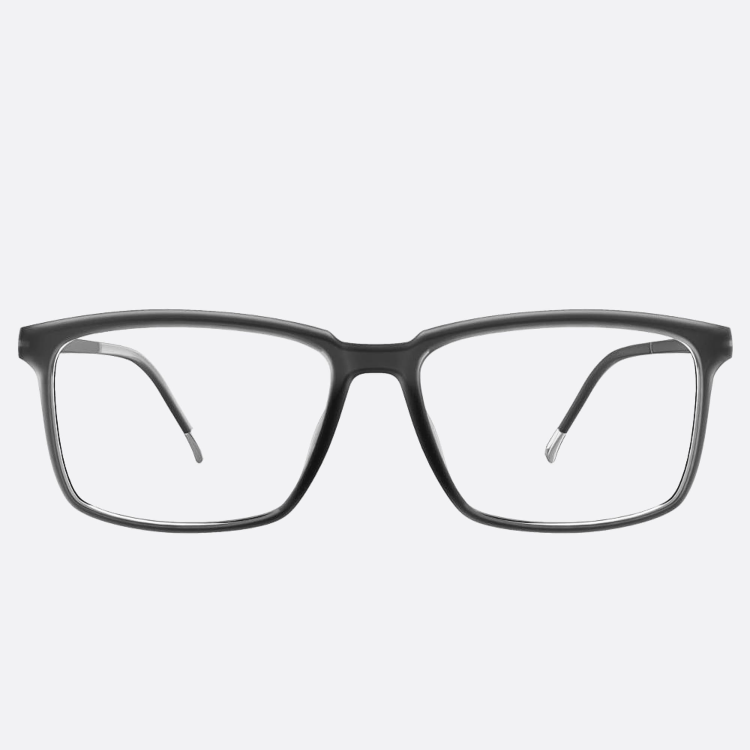 Silhouette 54mm Eos View Grey Geometric Men Eyeglasses - Main View