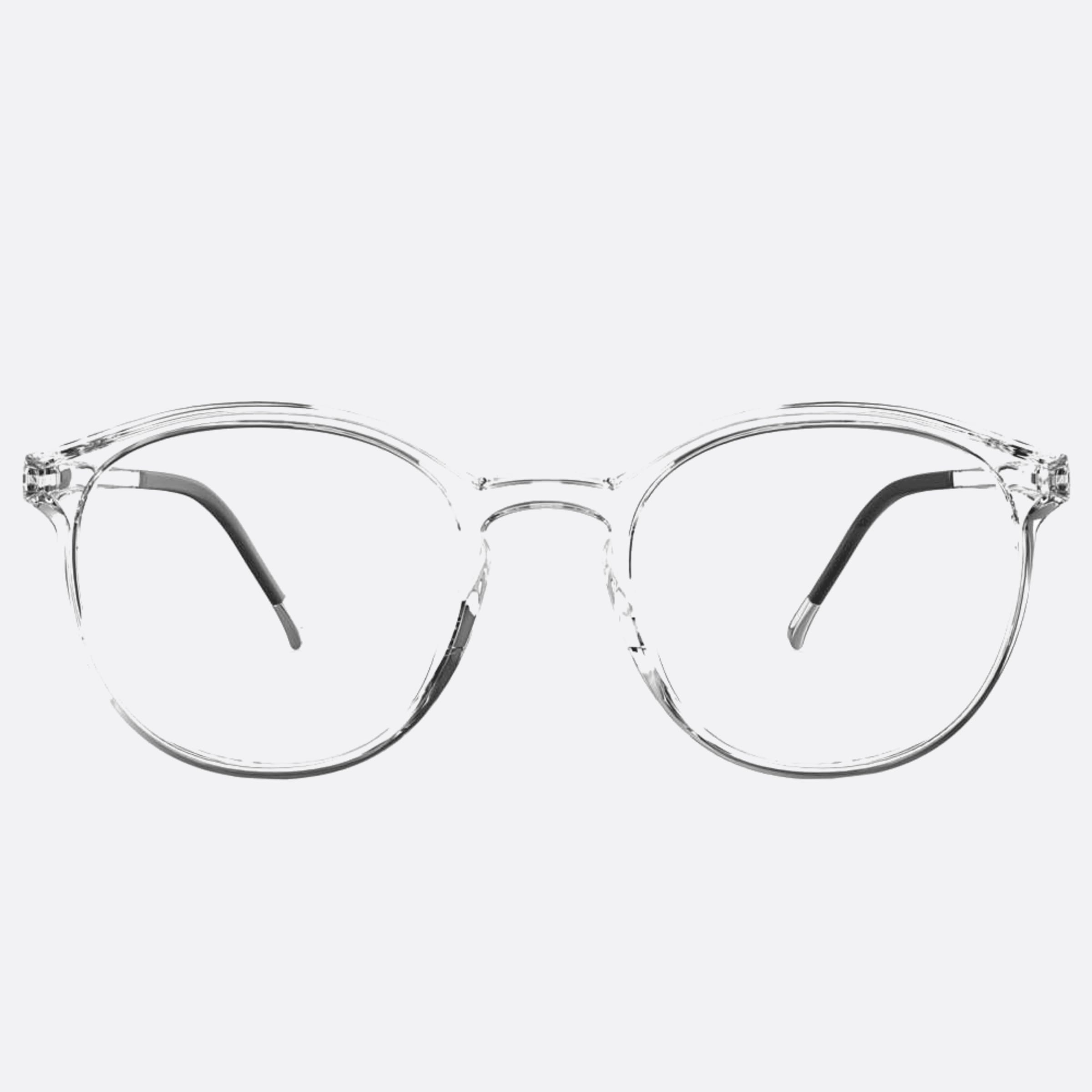 Silhouette 51mm Eos View Transparent Round Men Eyeglasses - Main View