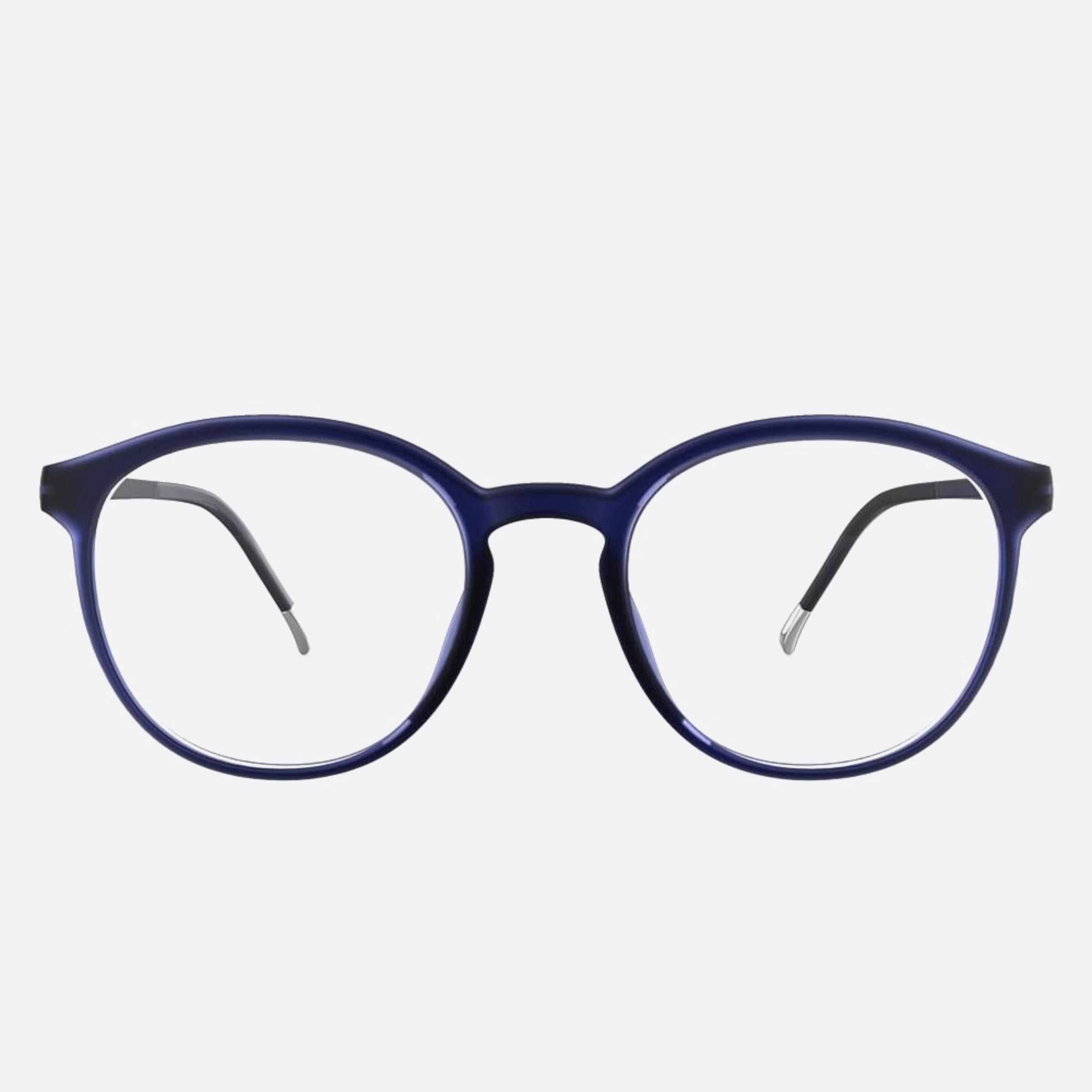 Silhouette 49mm Eos View Blue Round Men Eyeglasses - Main View