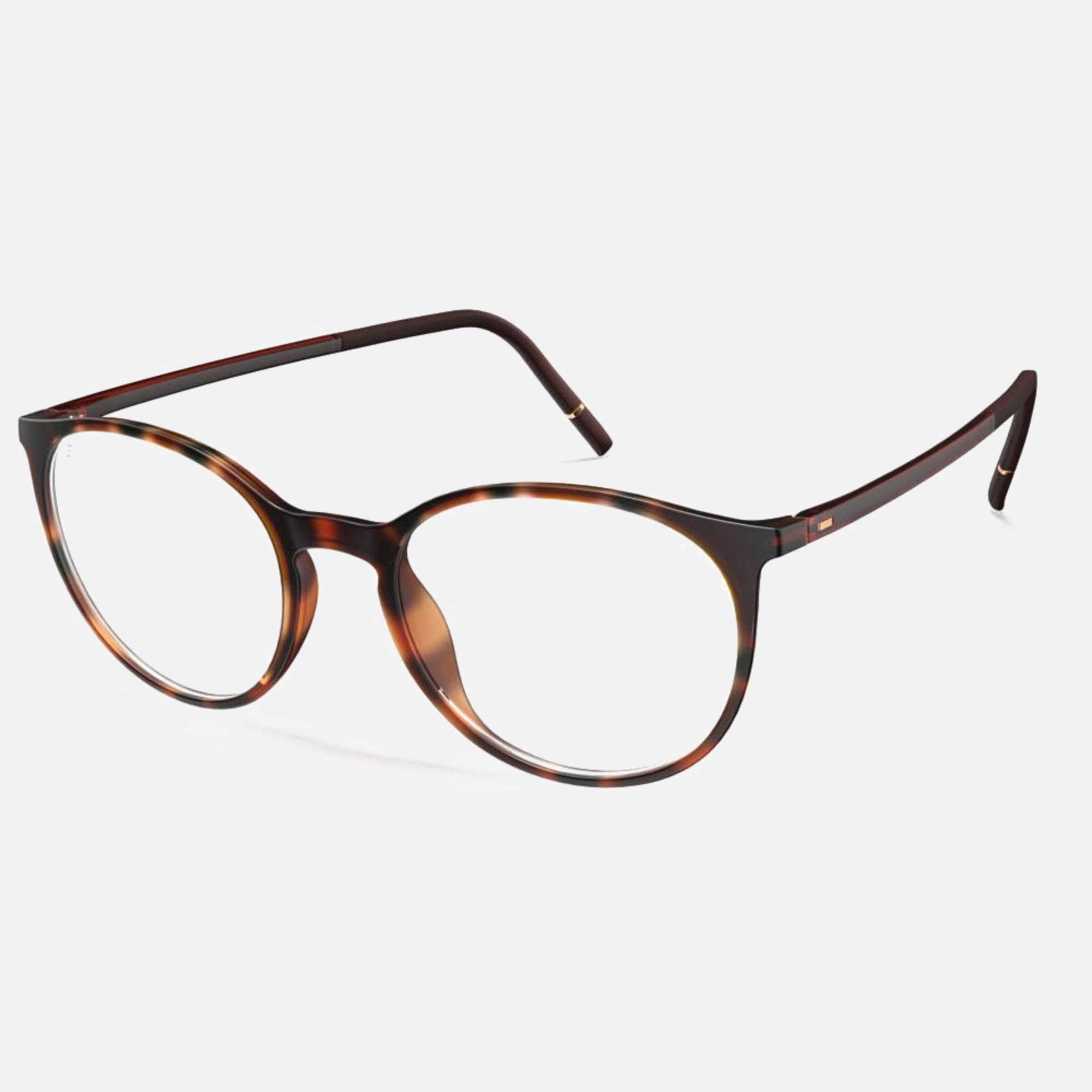 Silhouette 48mm Spx Illusion Havana Squared Unisex Eyeglasses - Side View