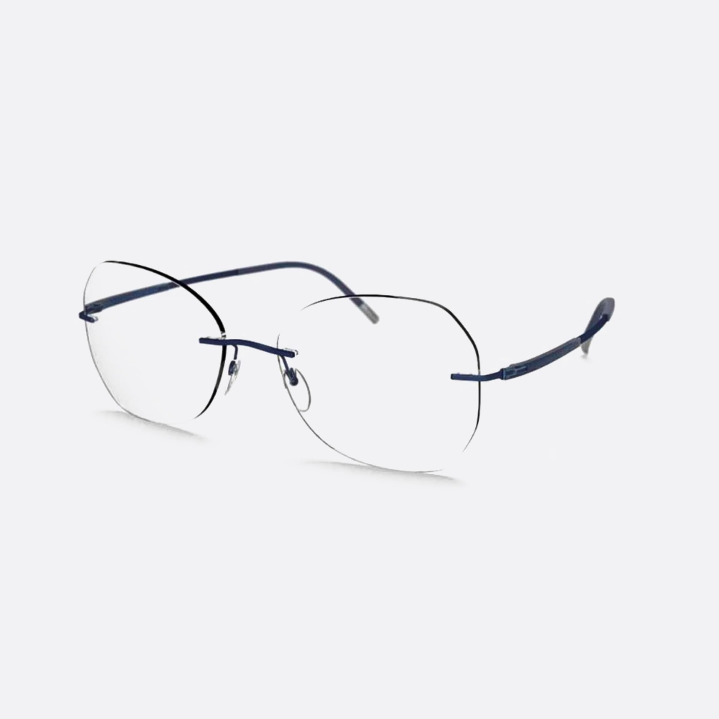 Silhouette 55mm Titan Dynamics Contour Blue Butterfly Women Eyeglasses - Side View