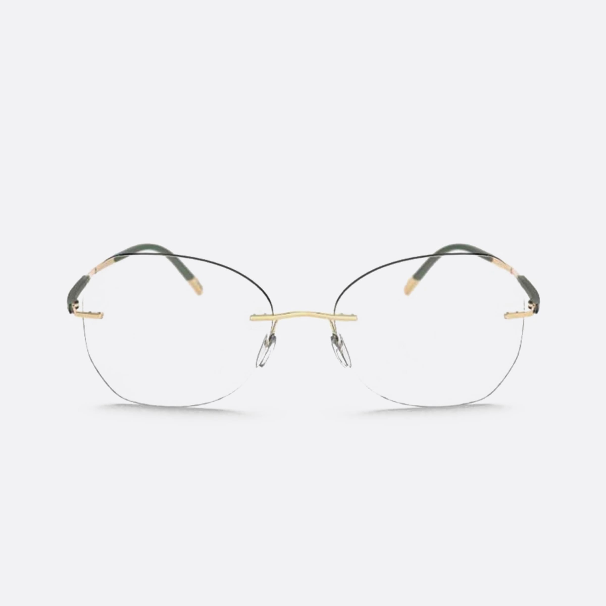 Silhouette 55mm Titan Dynamics Contour Green Butterfly Women Eyeglasses - Main View
