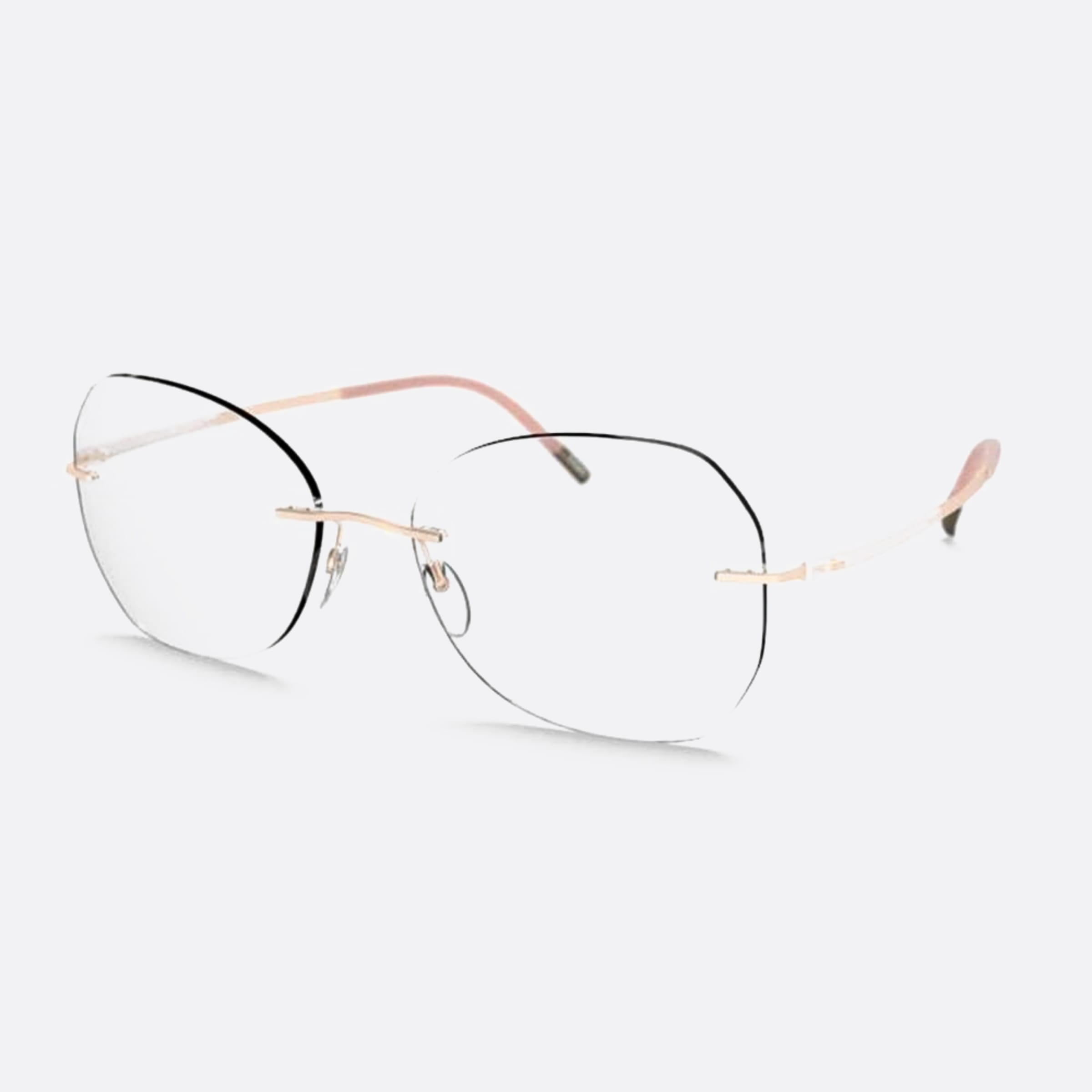 Silhouette 55mm Titan Dynamics Contour White Butterfly Women Eyeglasses - Side View