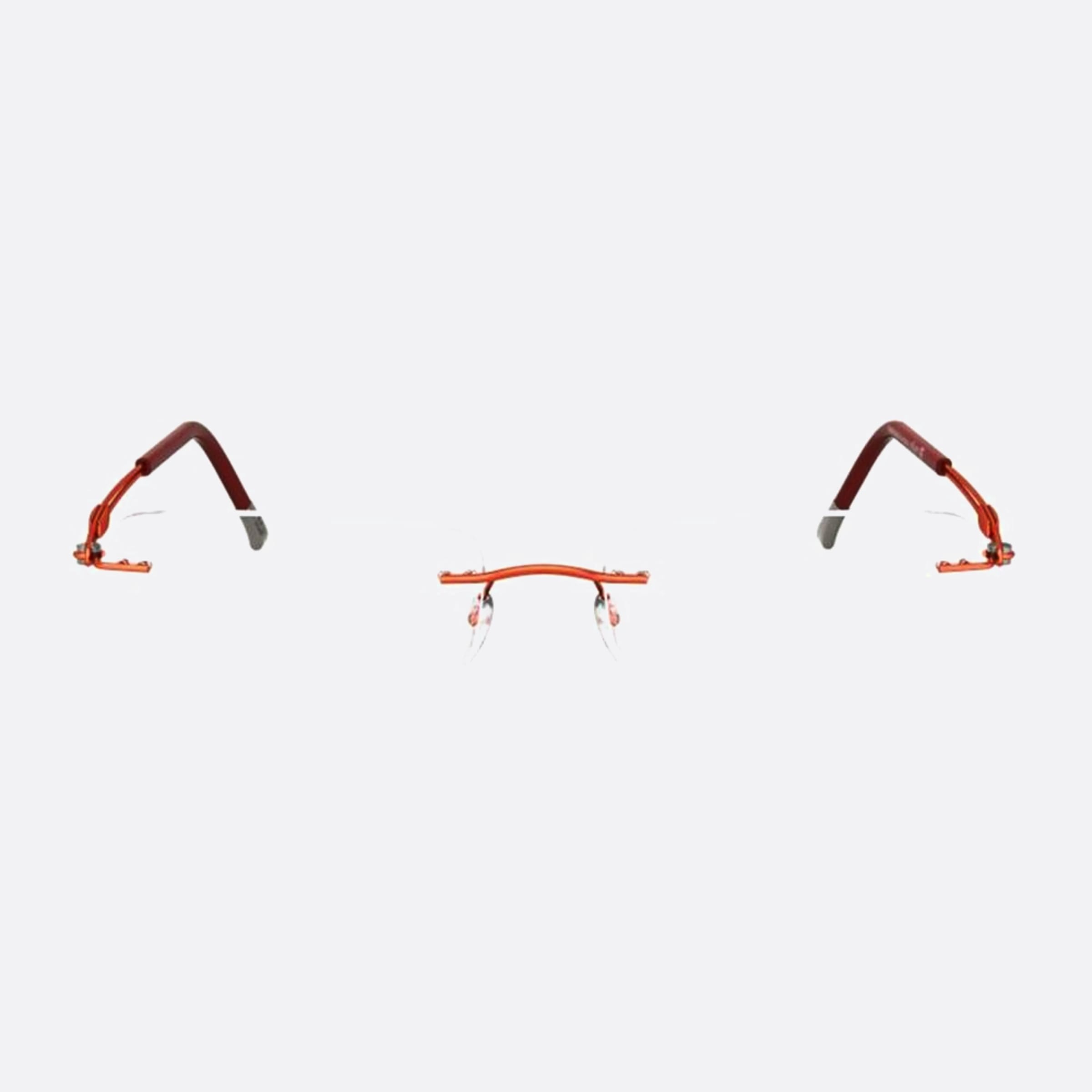 Silhouette 52mm Titan Next Generation Orange Geometric Unisex Eyeglasses - Main View