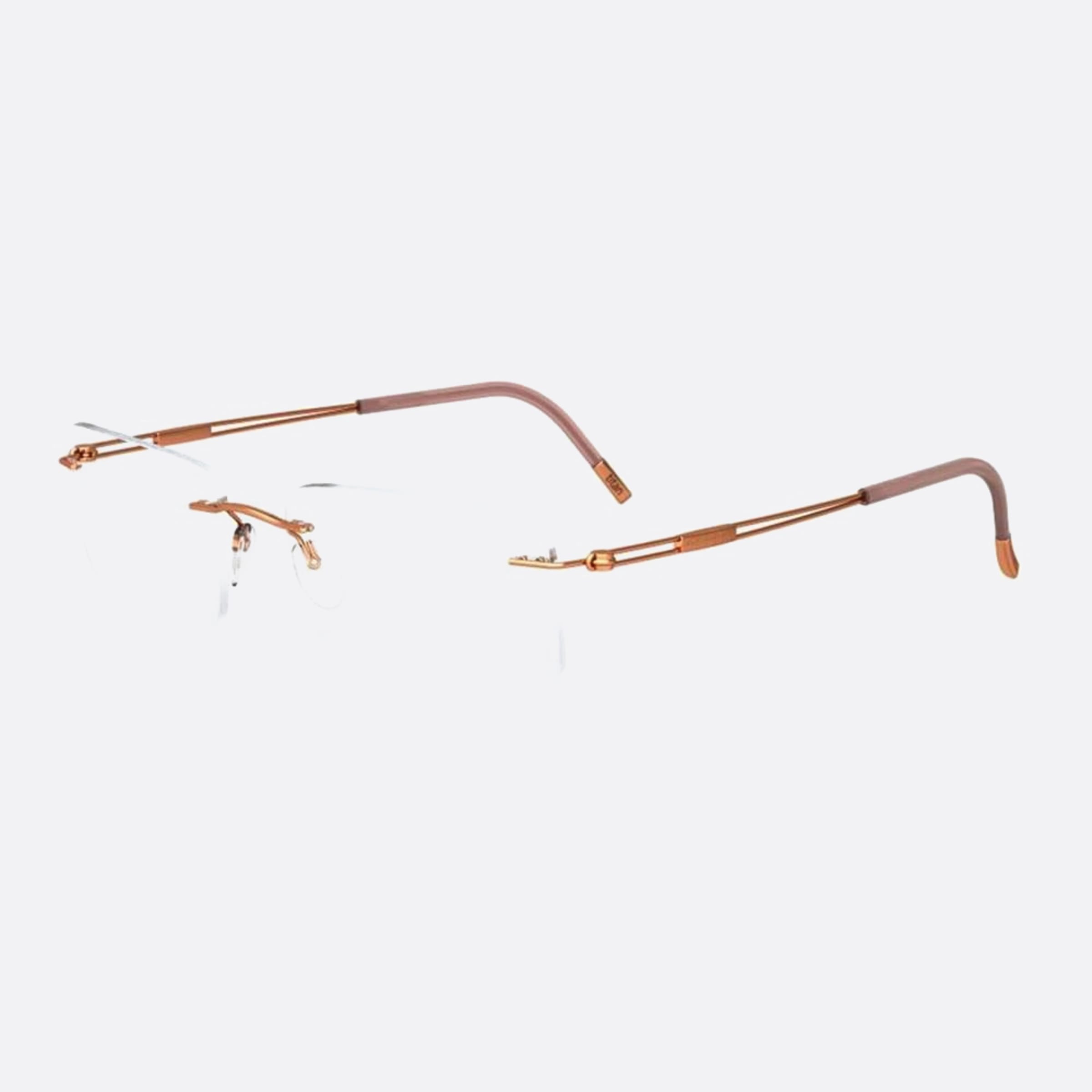 Silhouette 54mm Titan Next Generation Pink Geometric Unisex Eyeglasses - Side View
