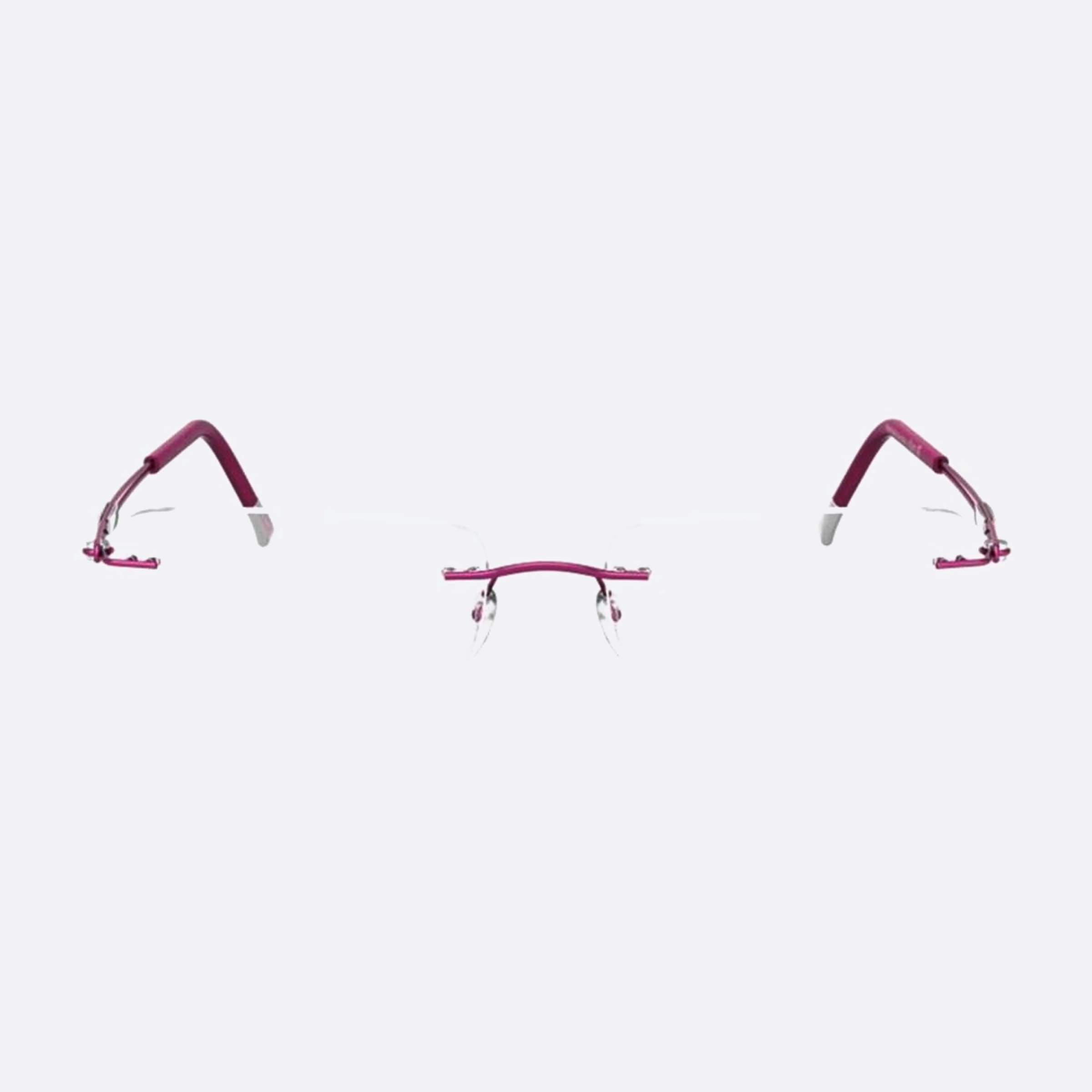 Silhouette 52mm Titan Next Generation Violet Geometric Unisex Eyeglasses - Main View