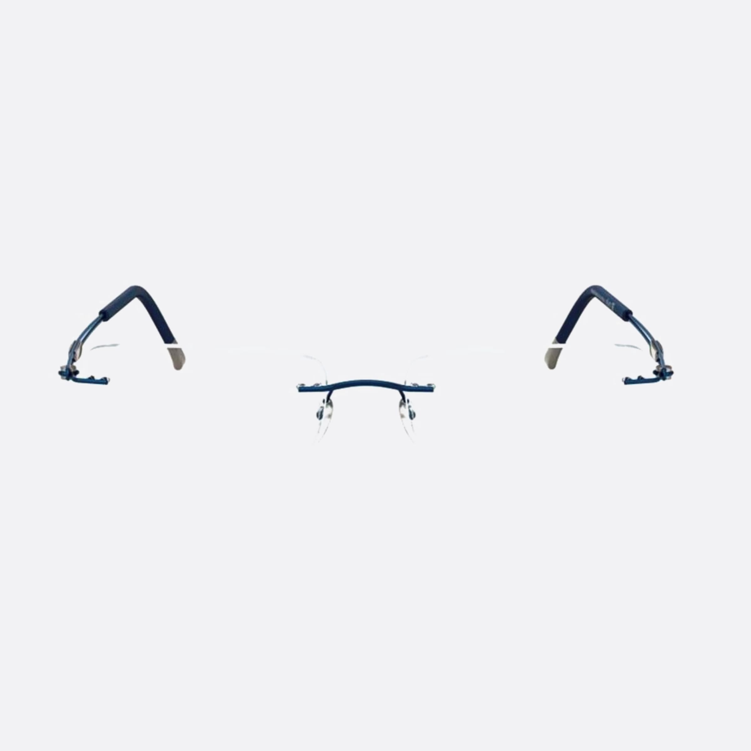 Silhouette 54mm Titan Next Generation Blue Geometric Unisex Eyeglasses - Main View