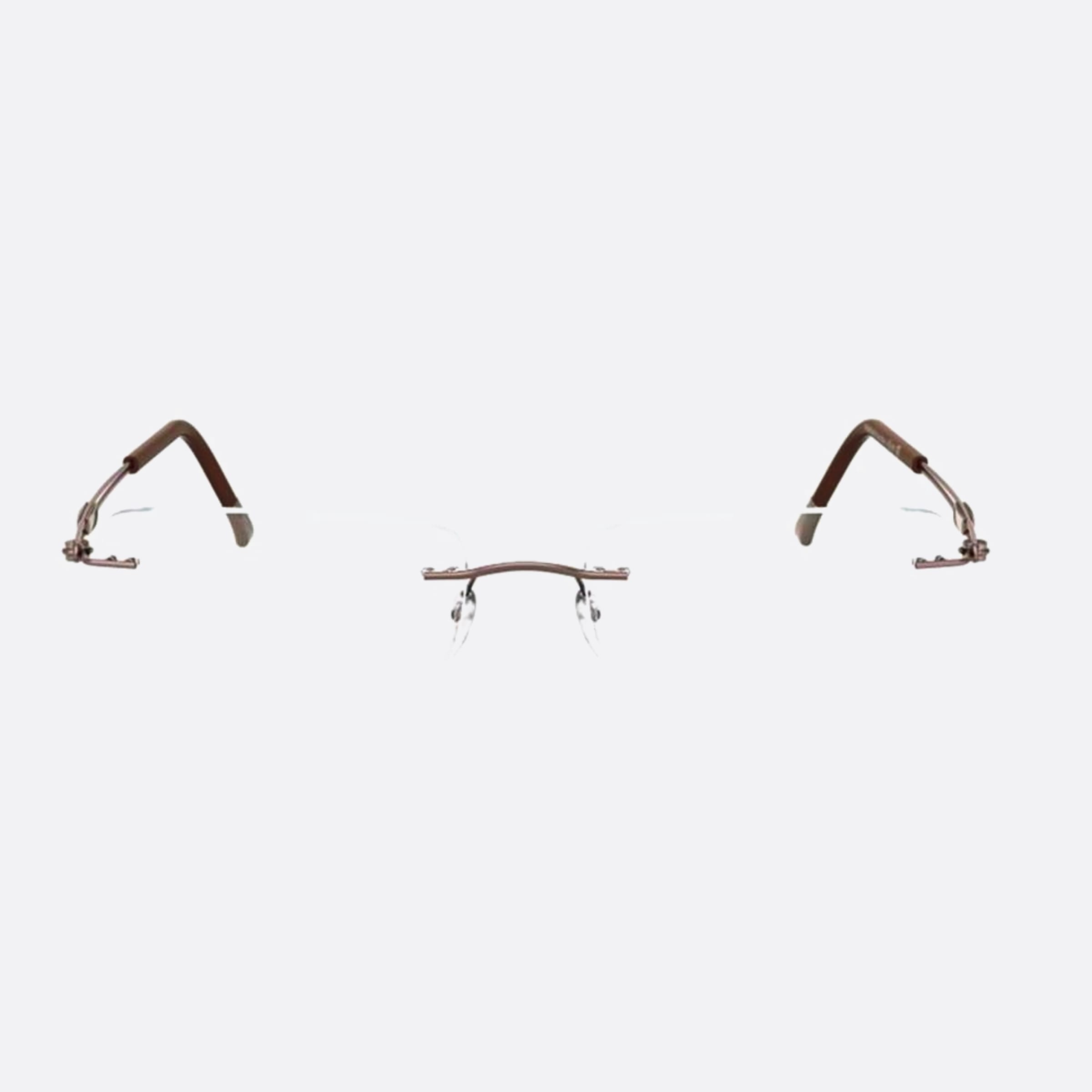 Silhouette 54mm Titan Next Generation Brown Geometric Unisex Eyeglasses - Main View