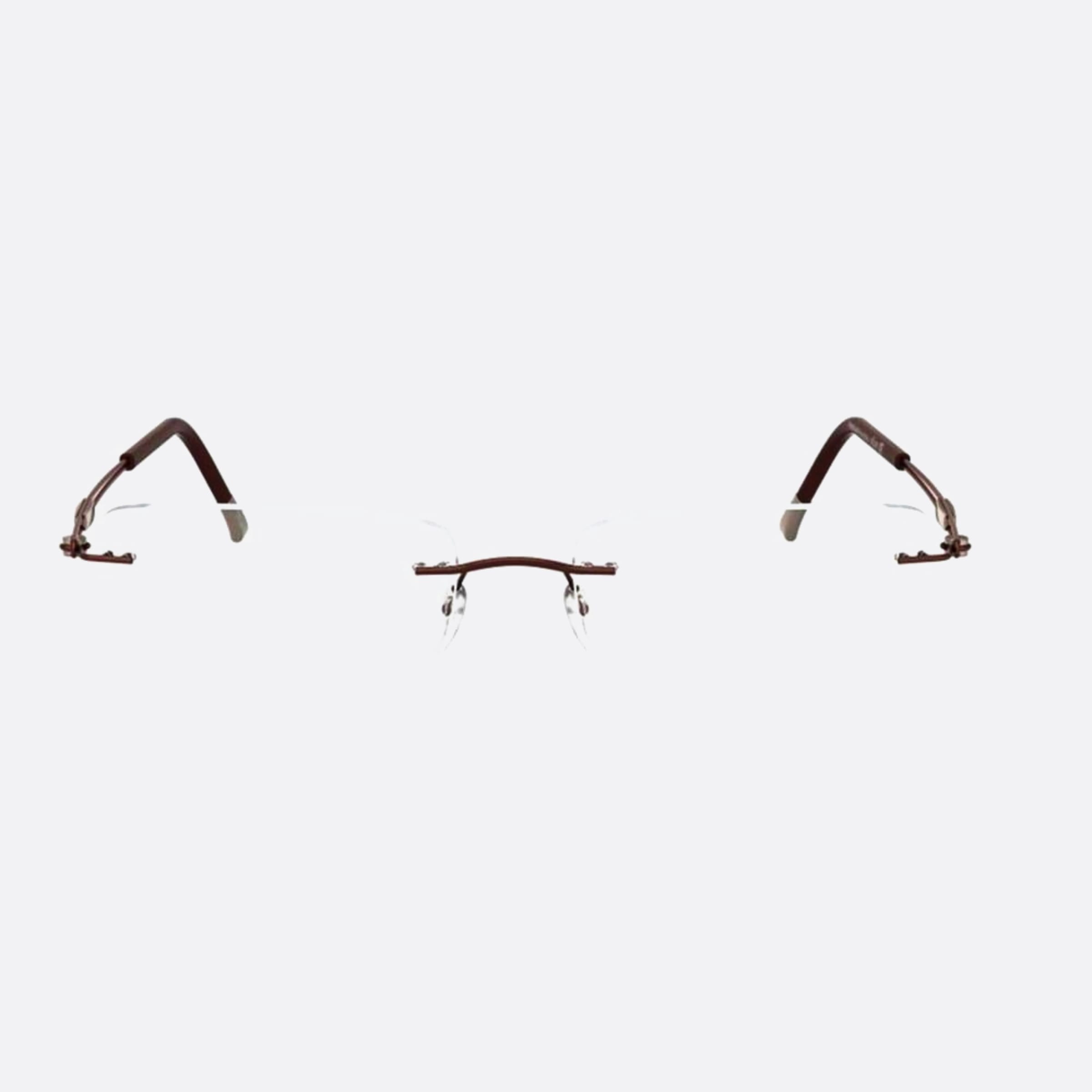 Silhouette 52mm Titan Next Generation Brown Geometric Unisex Eyeglasses - Main View
