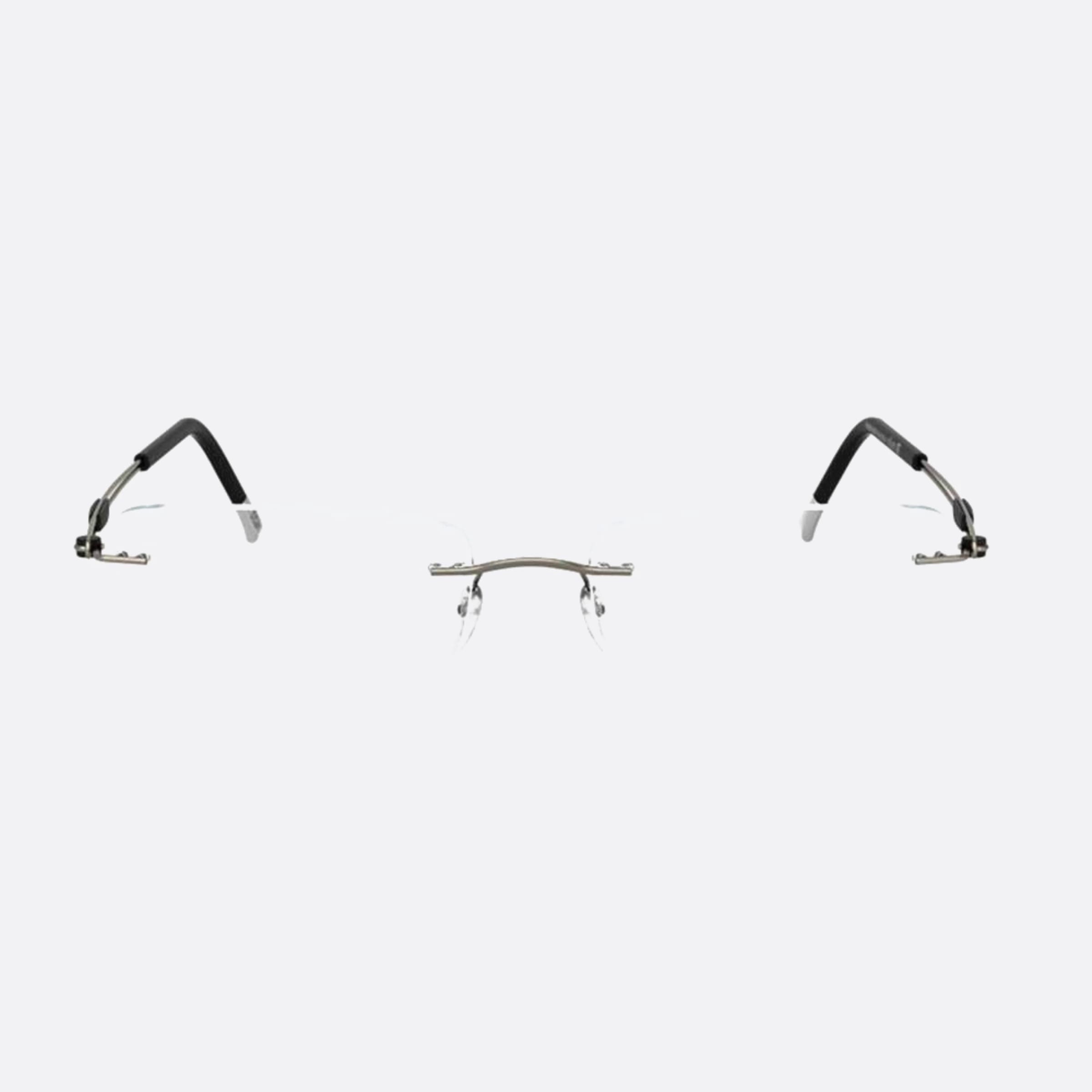 Silhouette 54mm Titan Next Generation Grey Geometric Unisex Eyeglasses - Main View