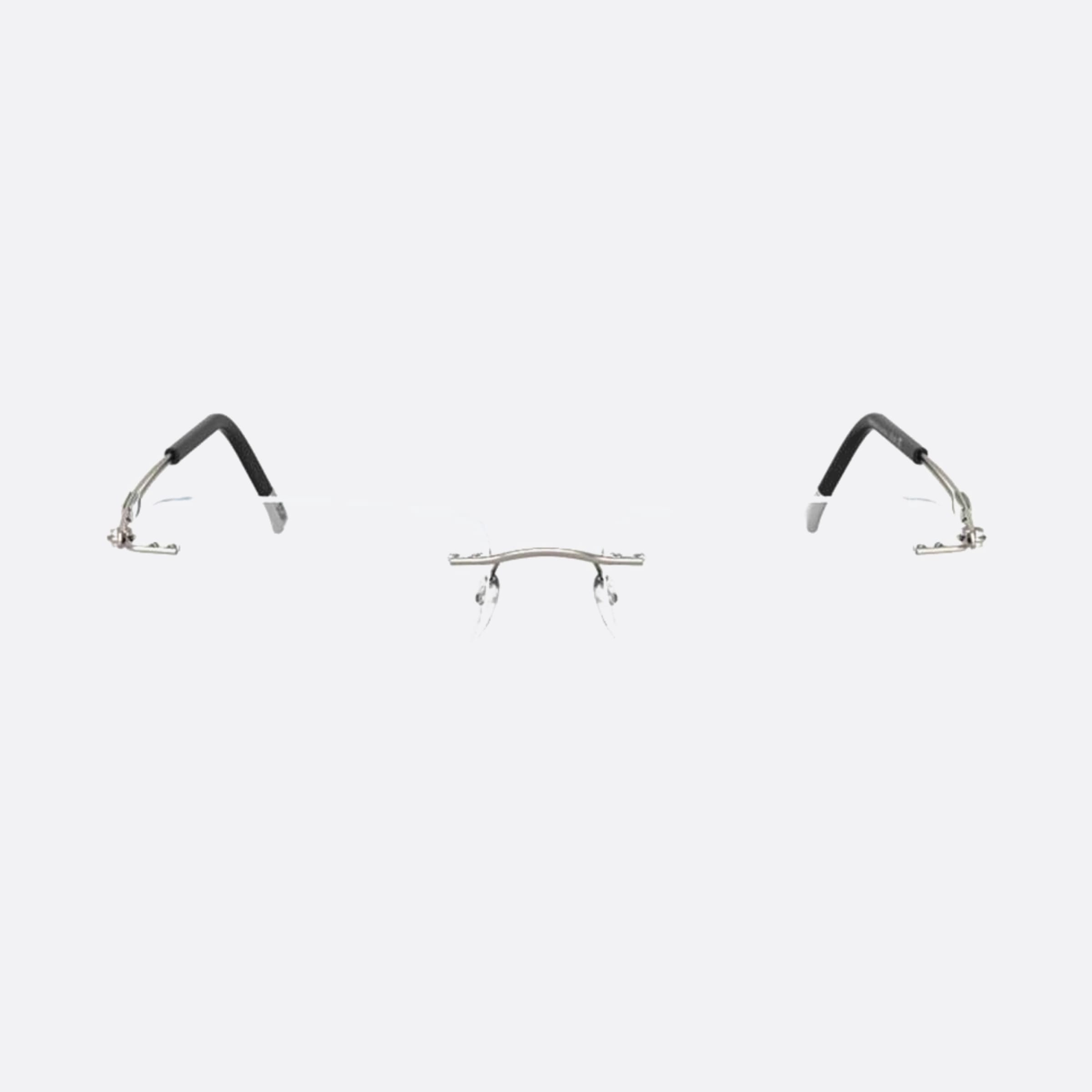 Silhouette 54mm Titan Next Generation Silver Geometric Unisex Eyeglasses - Main View