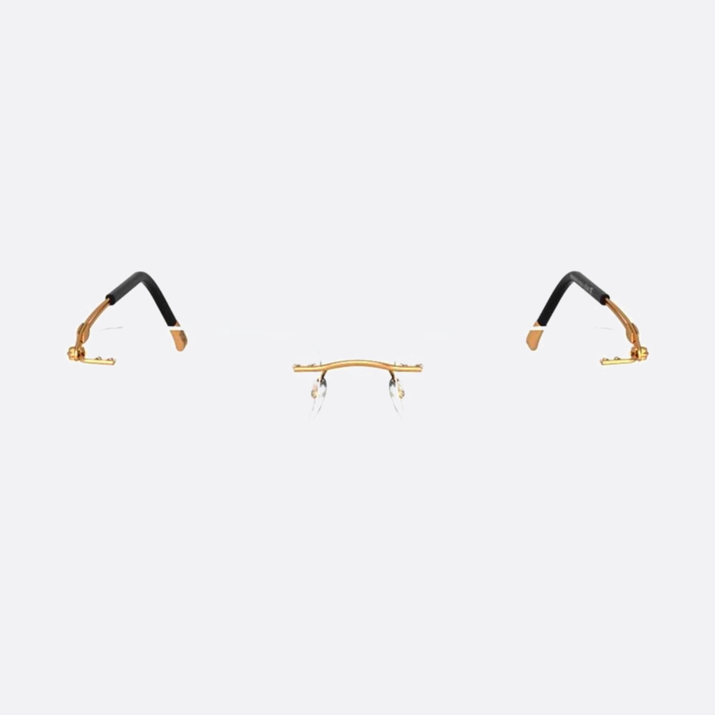 Silhouette 52mm Titan Next Generation Gold Geometric Unisex Eyeglasses - Main View