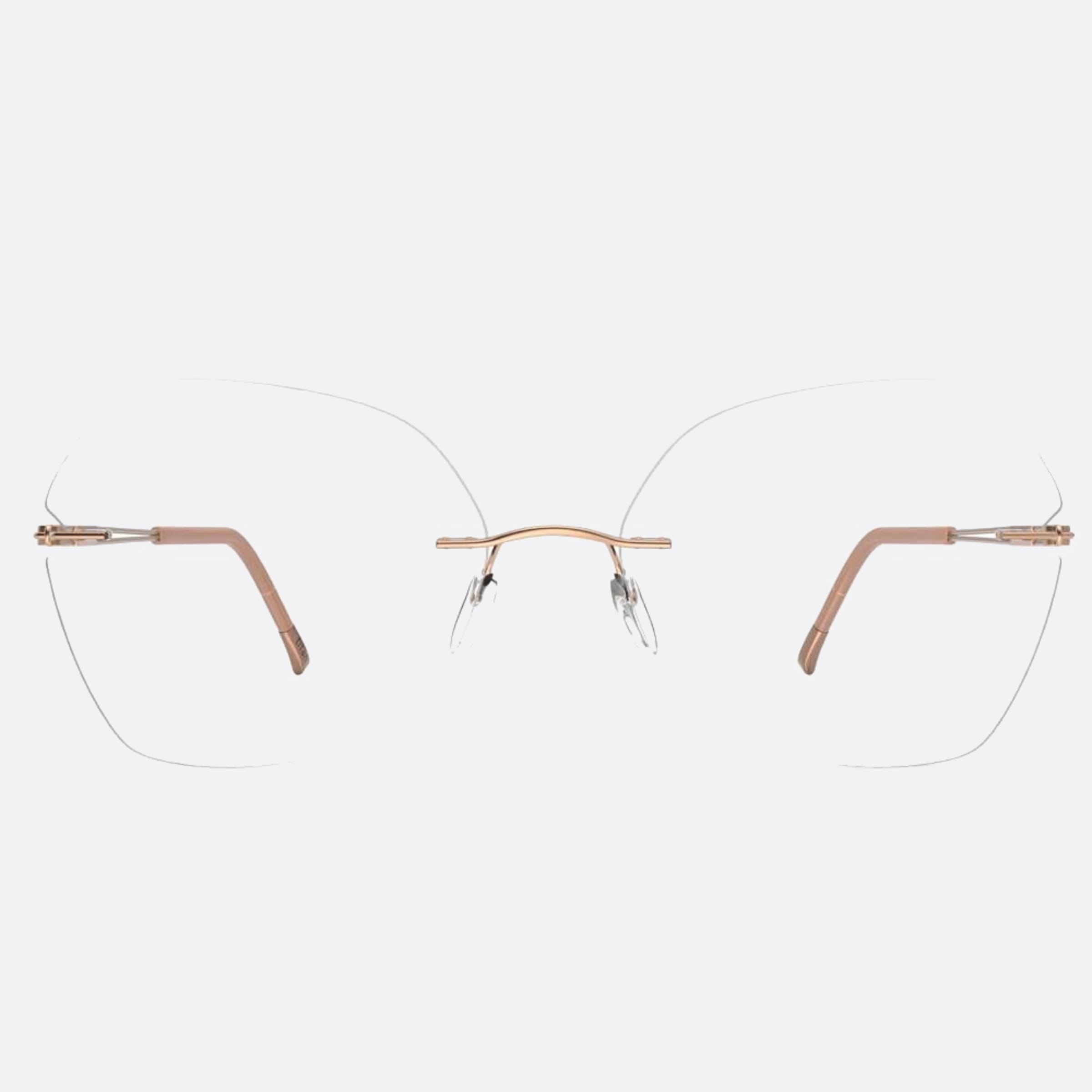 Silhouette 56mm Tng Crystals Rose Gold Butterfly Women Eyeglasses - Main View