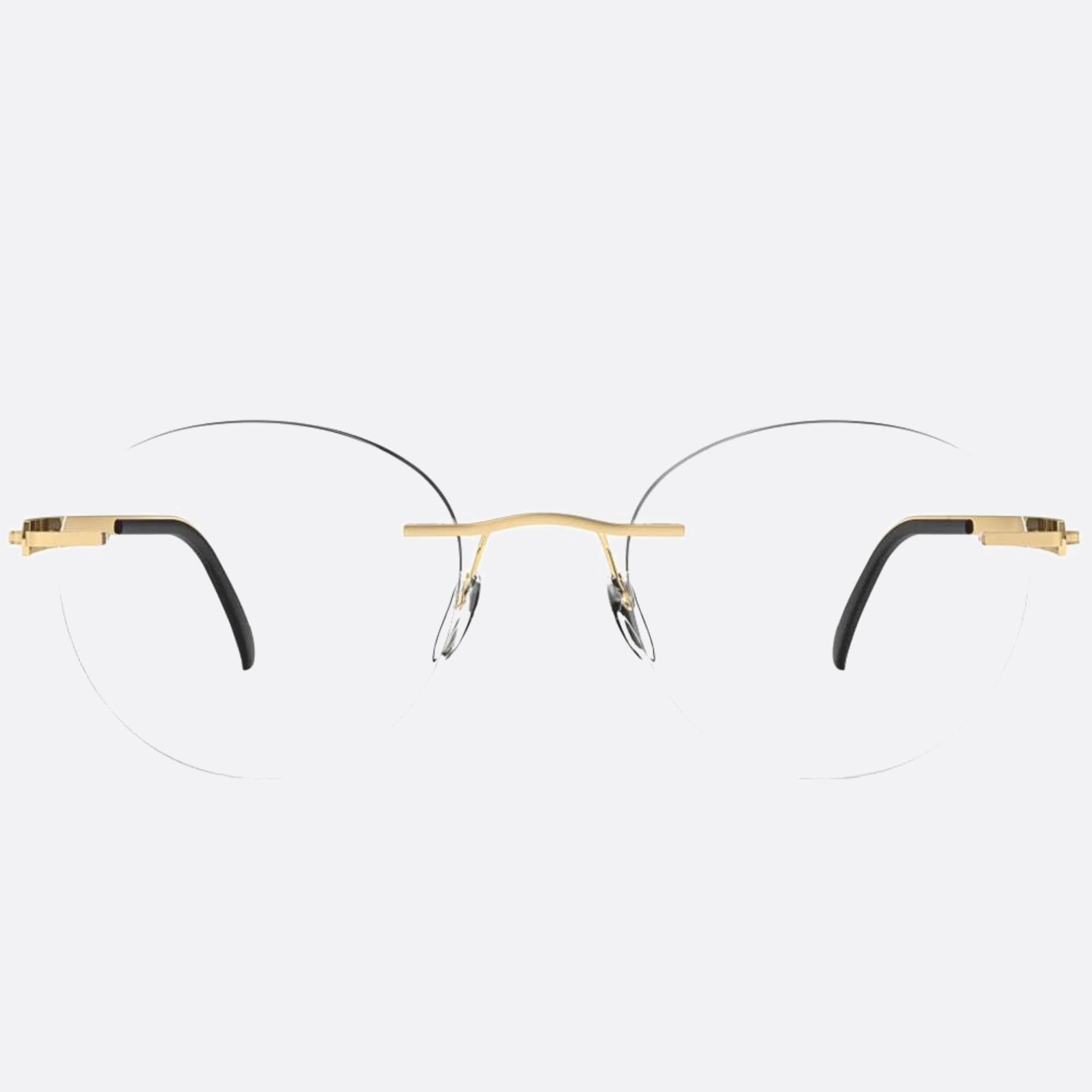 Silhouette 48mm Venture Gold Round Unisex Eyeglasses - Main View