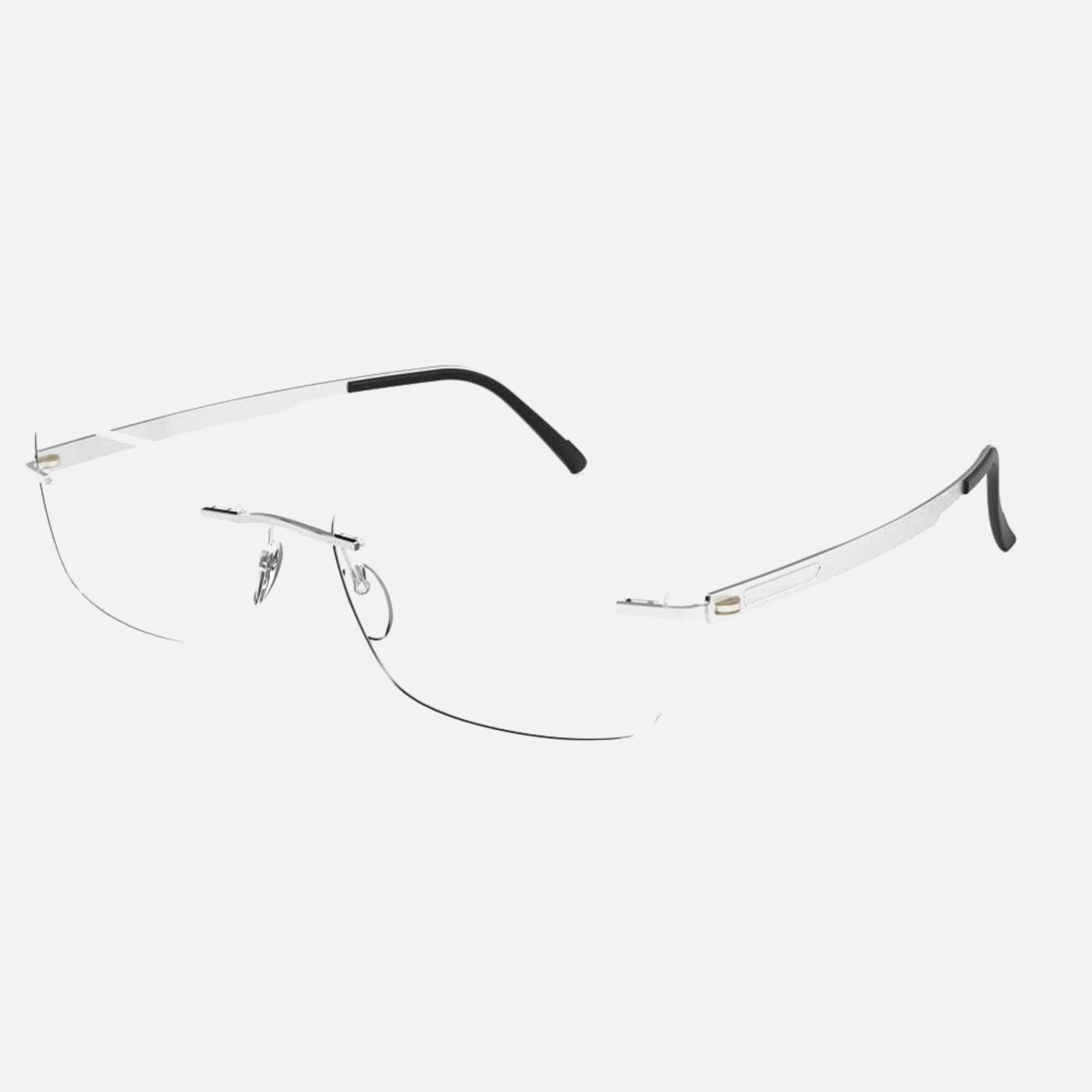 Silhouette 53mm Venture Ruthenium Round Women Eyeglasses - Side View