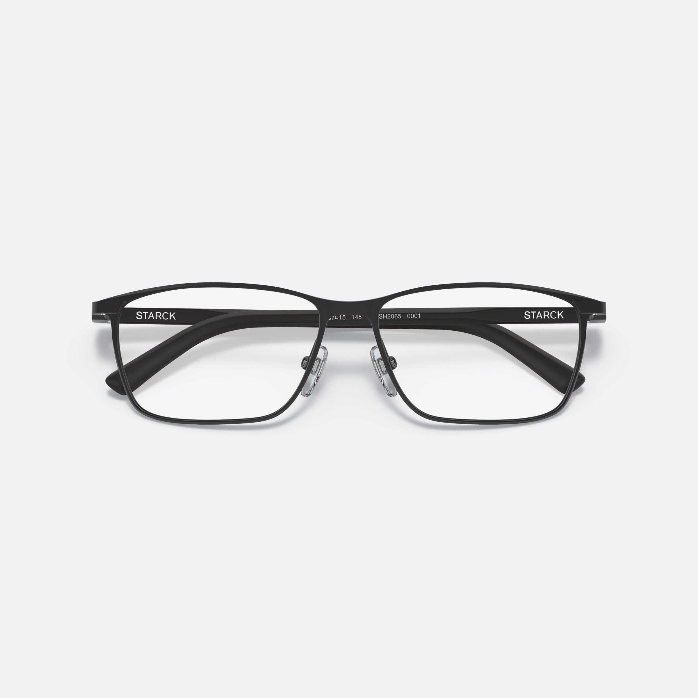 Starck 57mm Sh2065 Black Rectangle Men Eyeglasses - Additional Angle