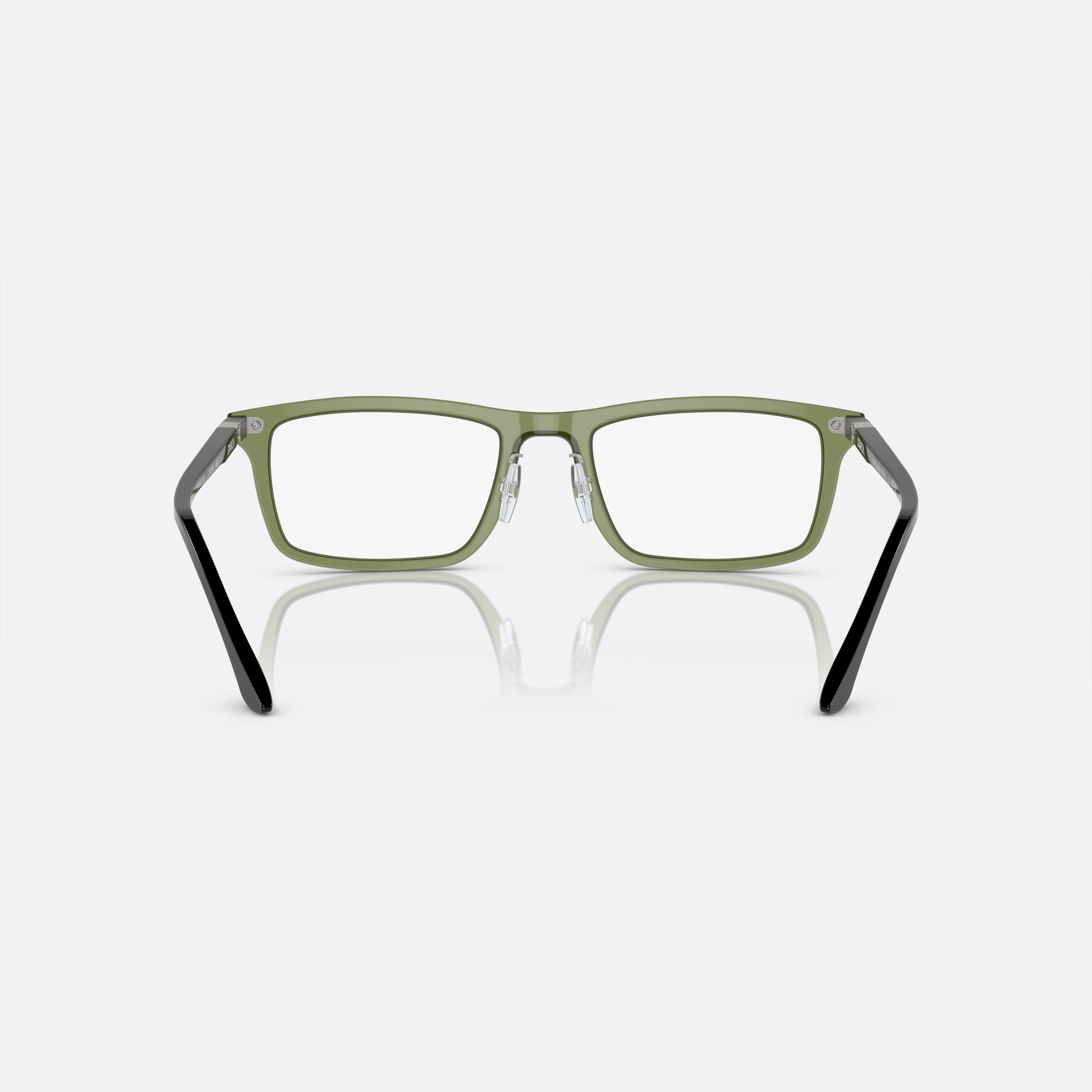 Starck 54mm Sh2081 Green Rectangular Men Eyeglasses - Side View