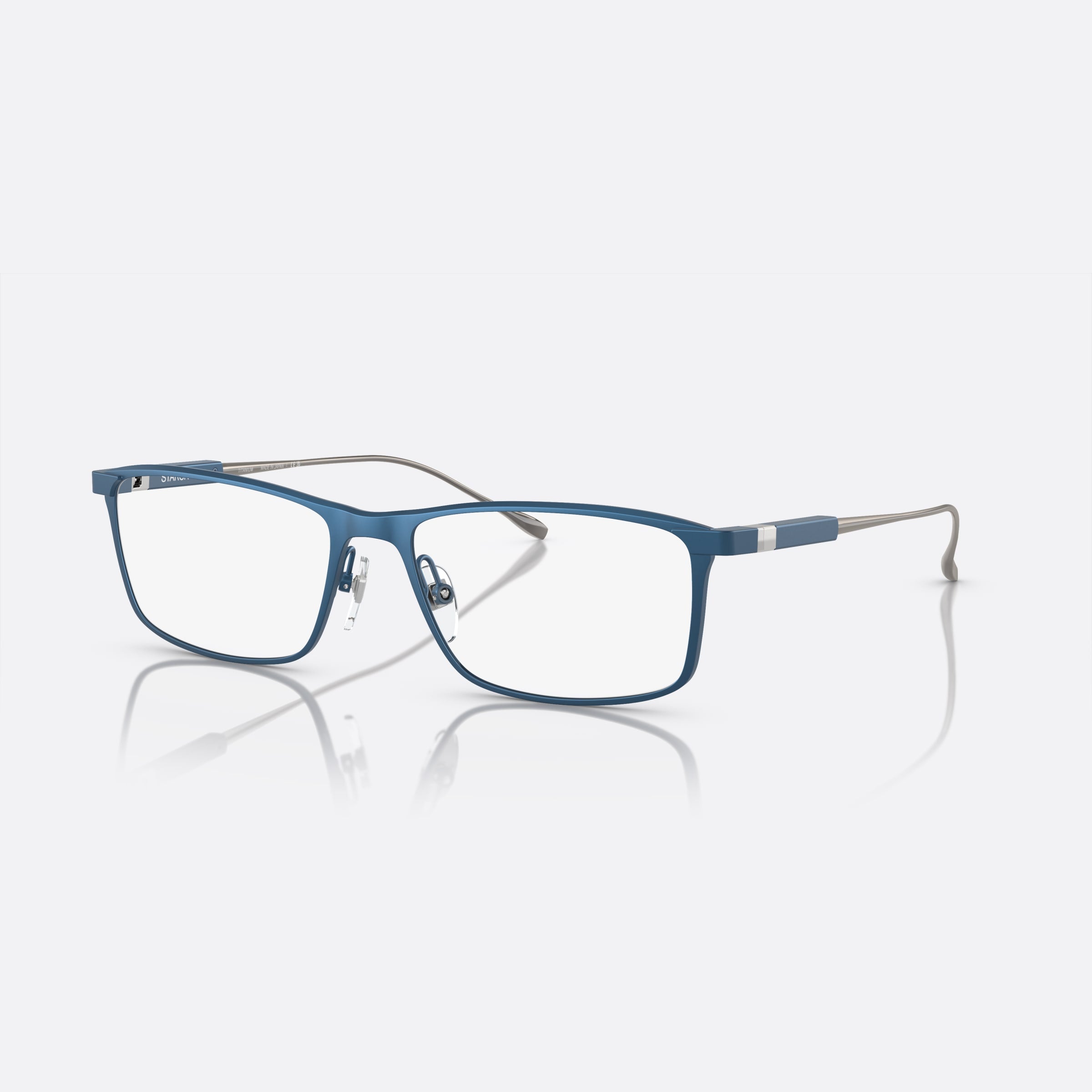 Starck 56mm Blue Rectangle Men Eyeglasses - Main View