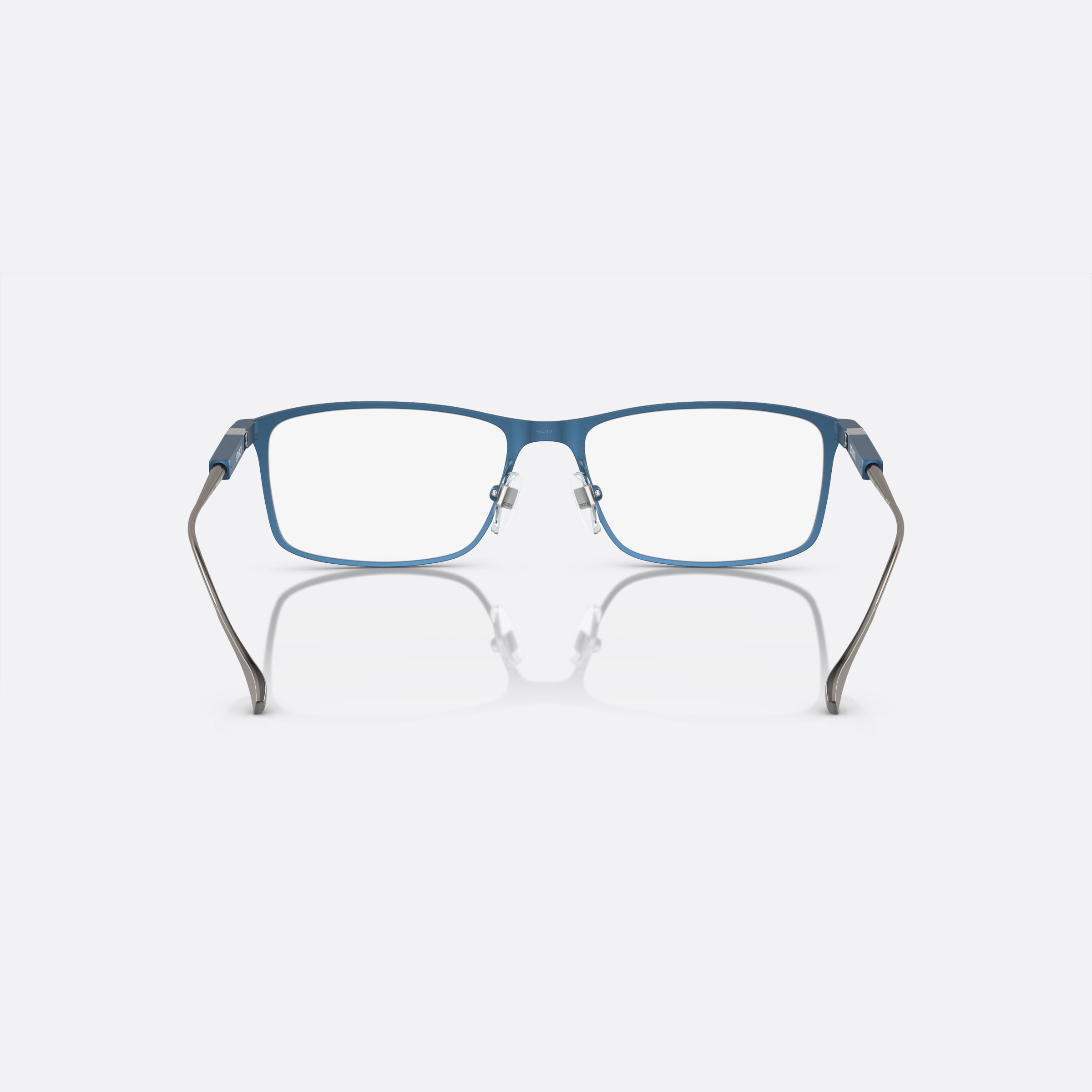 Starck 56mm Blue Rectangle Men Eyeglasses - Side View