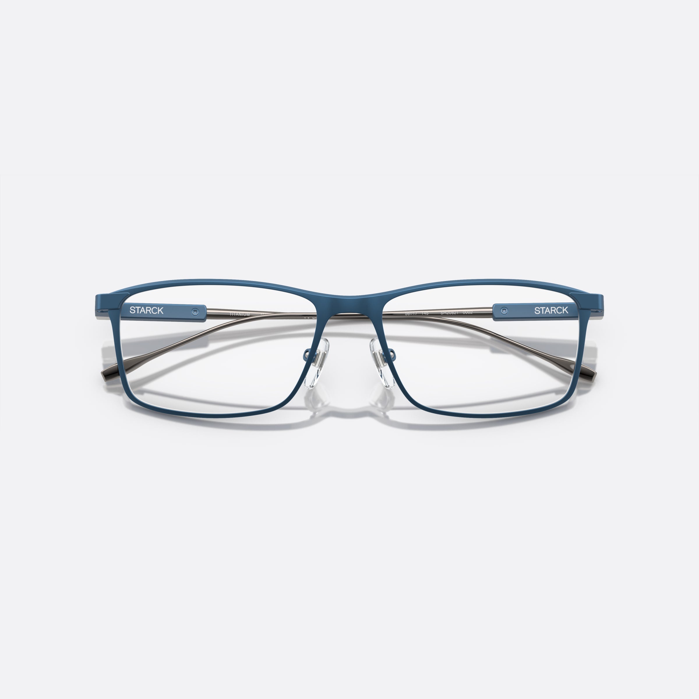 Starck 56mm Blue Rectangle Men Eyeglasses - Additional Angle