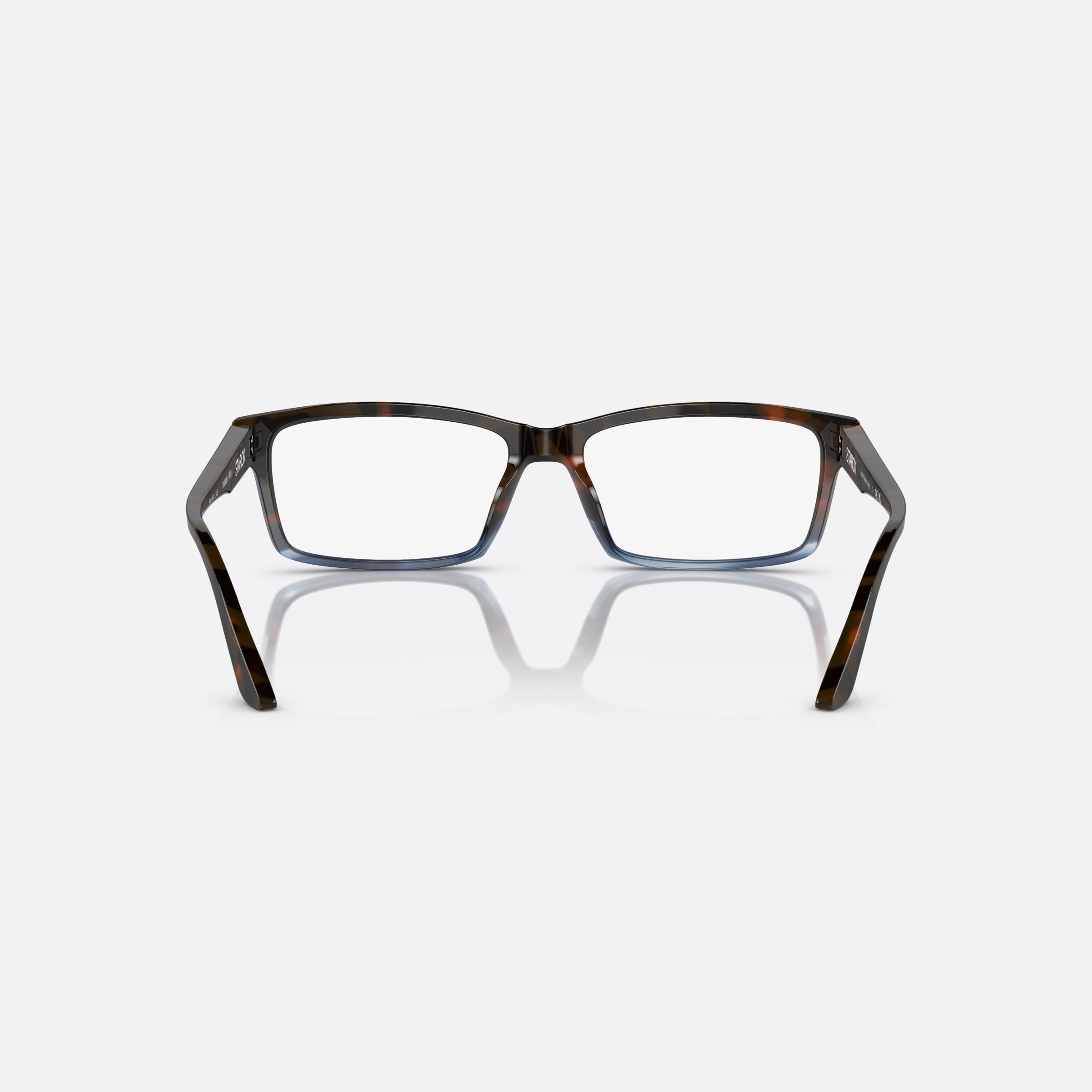 Starck 56mm Sh3089 Blue Rectangular Men Eyeglasses - Side View