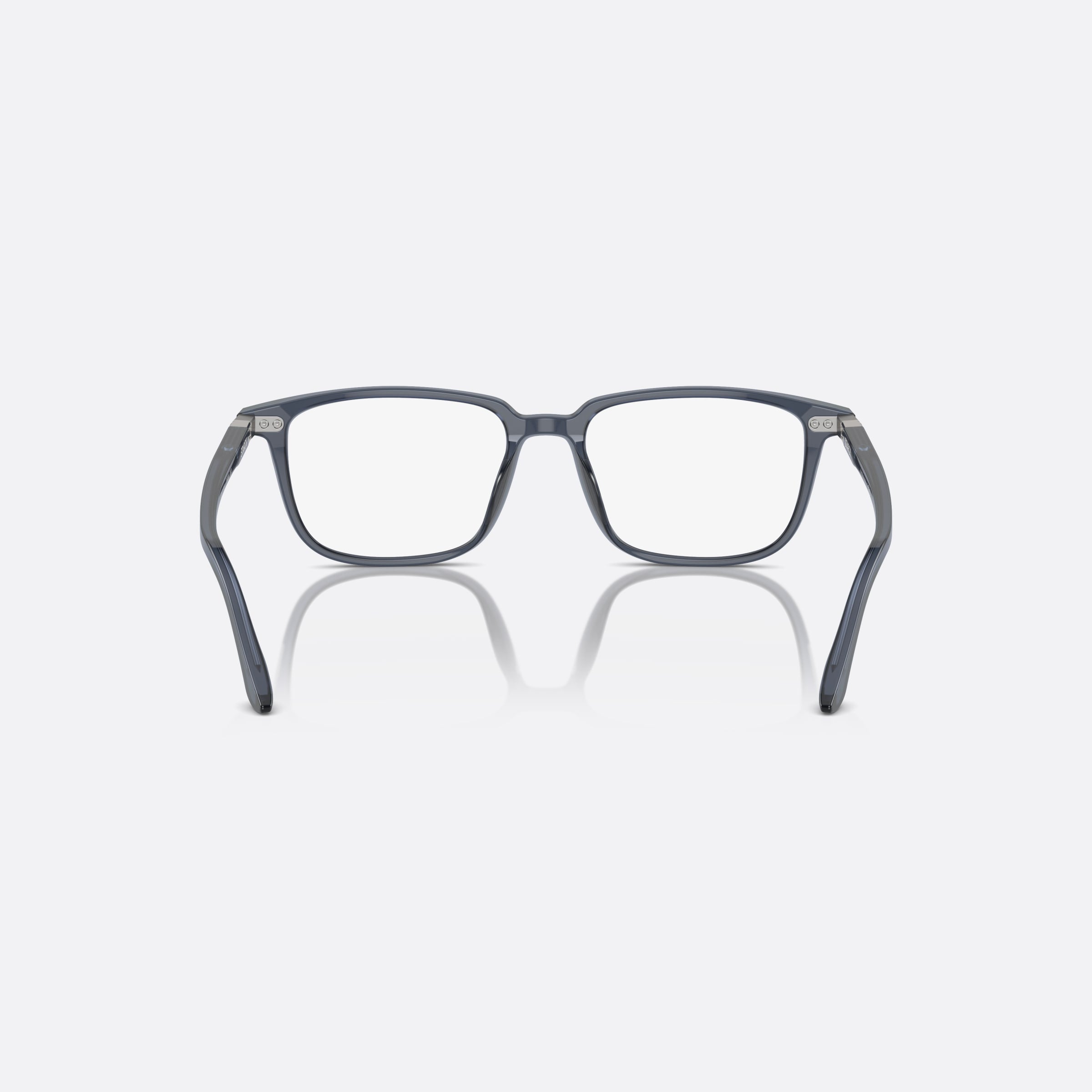 Starck 52mm Sh3098 Blue Rectangle Men Eyeglasses - Side View