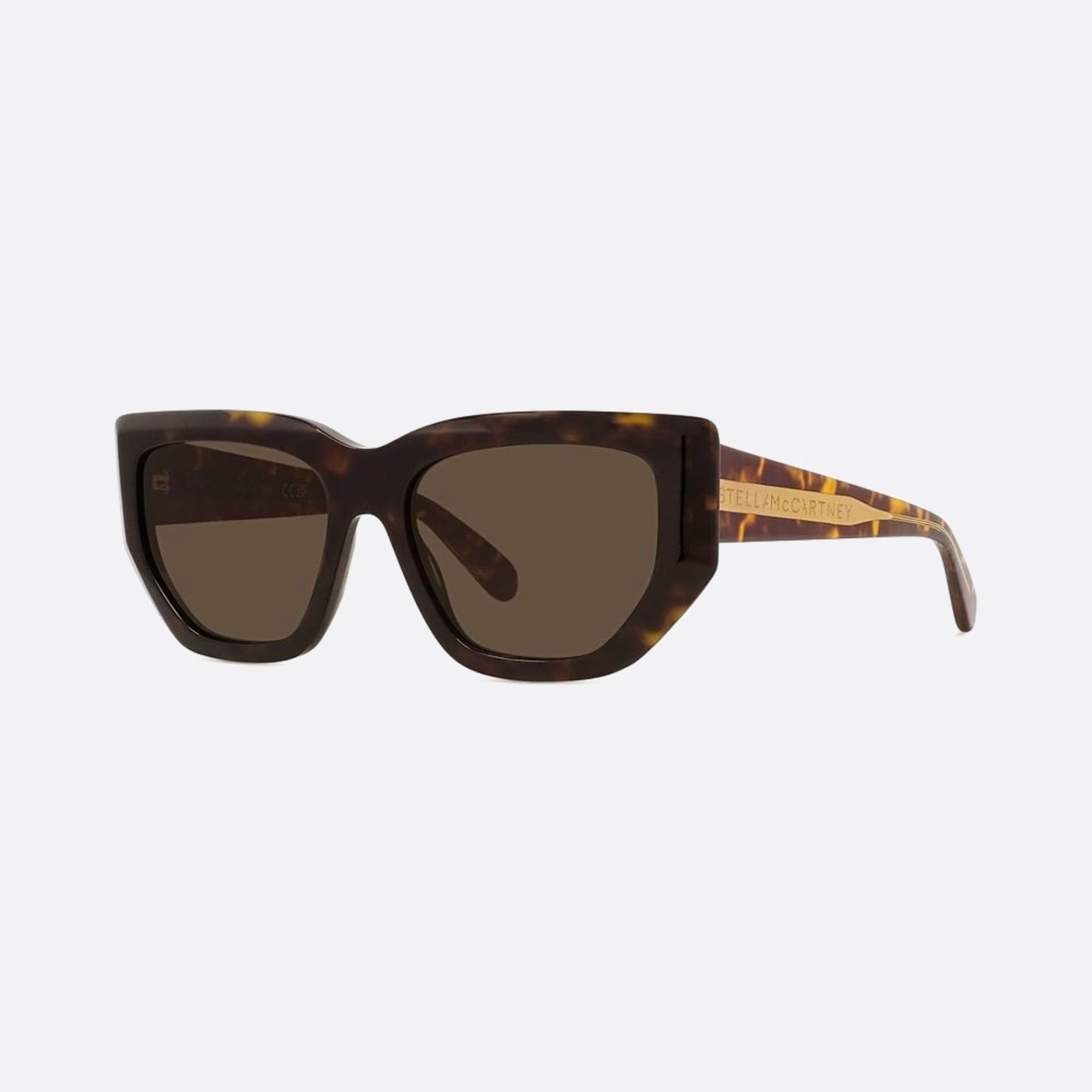 Stella 54mm Mccartney 52e Havana Geometric Women Sunglasses - Side View