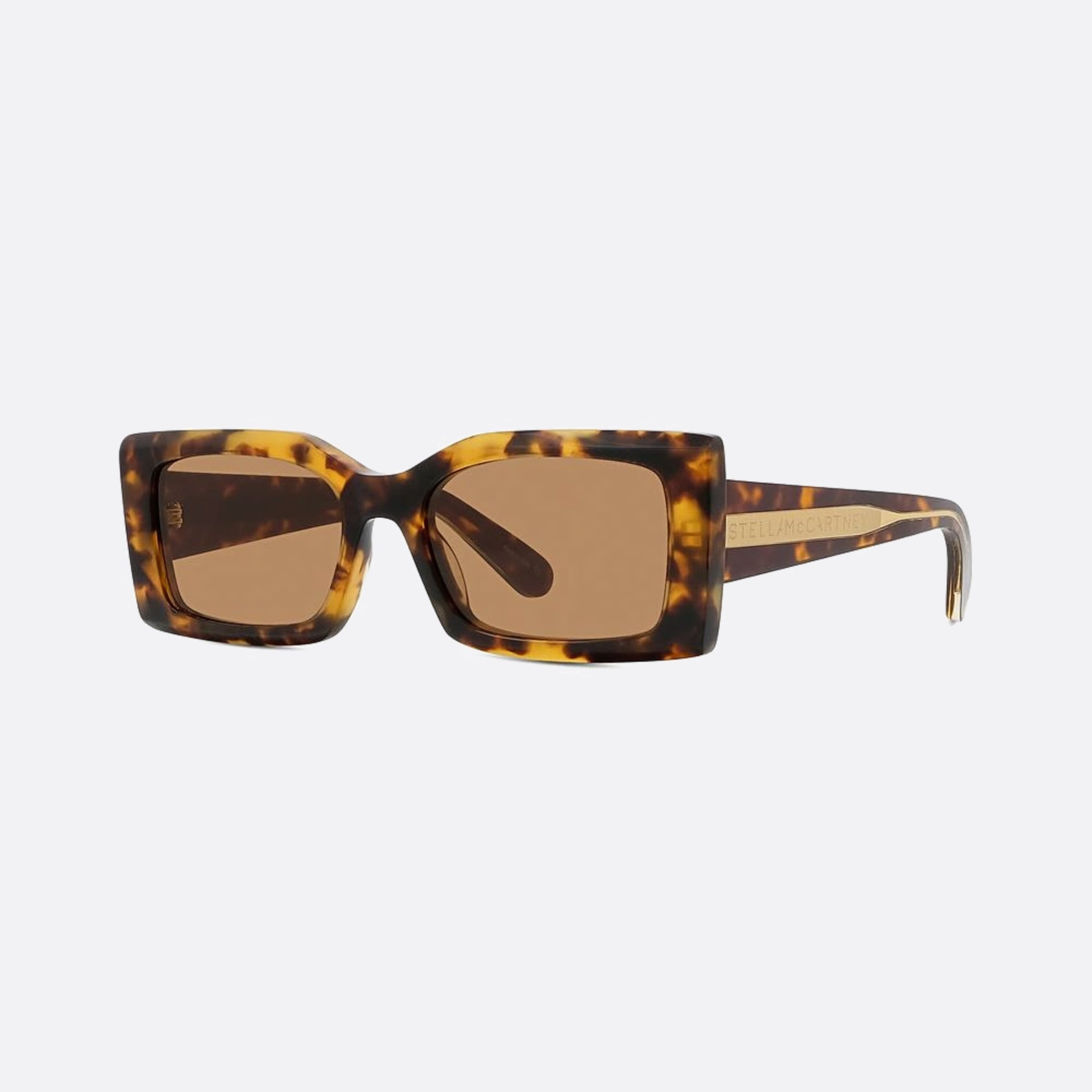 Stella 54mm Mccartney 53e Havana Rectangle Women Sunglasses - Side View