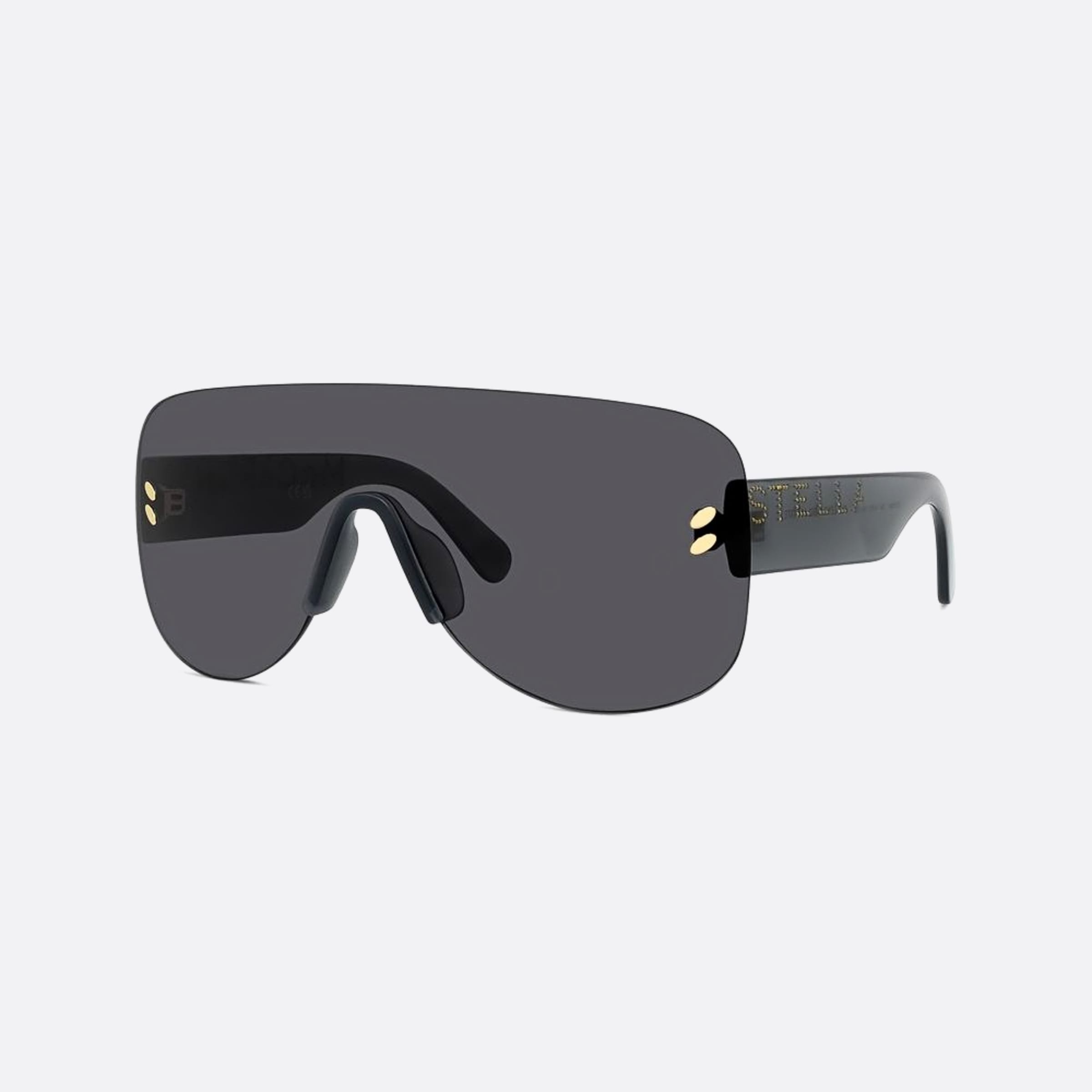 Stella Mccartney Logo 20a Grey Shield Women Sunglasses - Side View