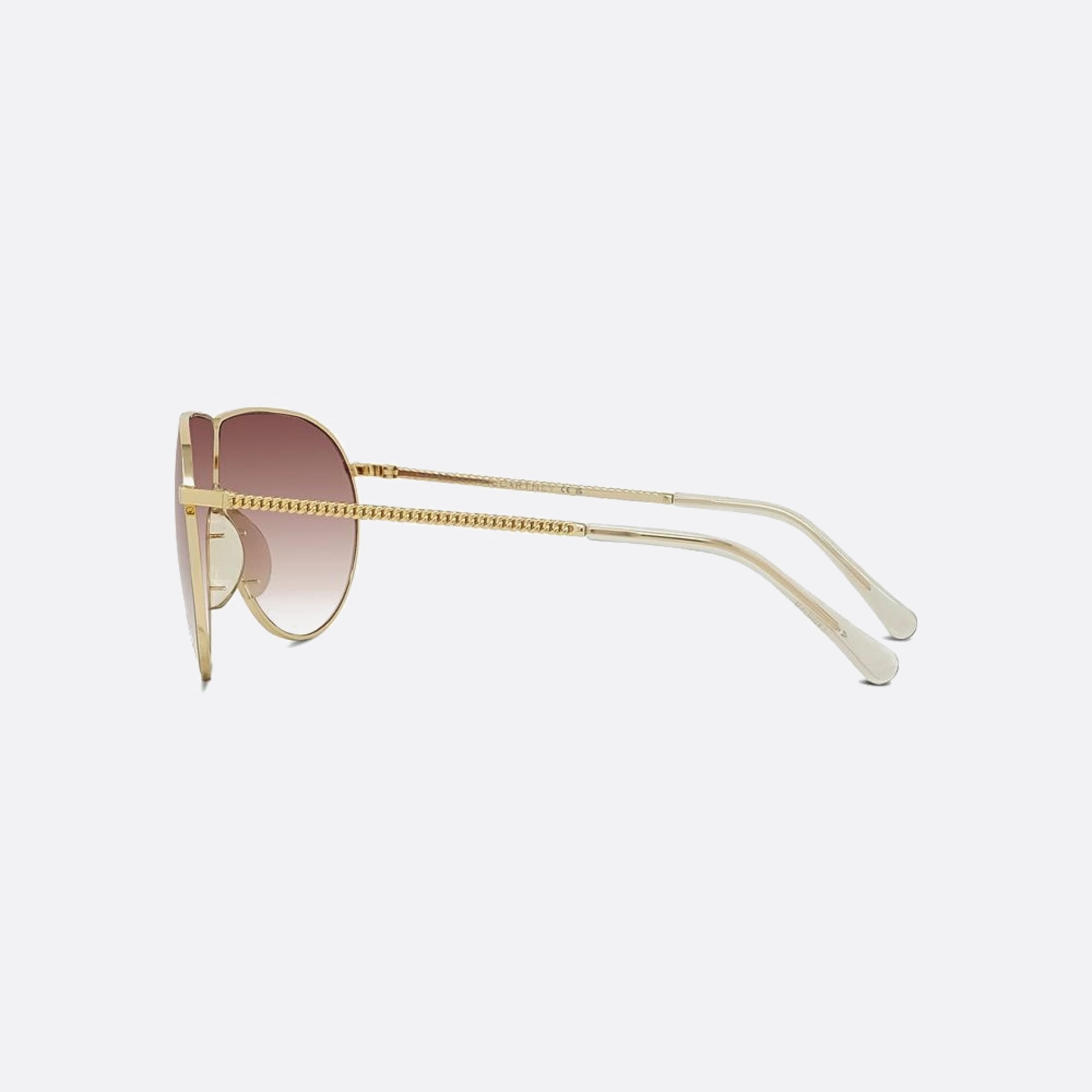Stella 68mm Mccartney Love Heart 30f Gold Pilot Women Sunglasses - Detail View