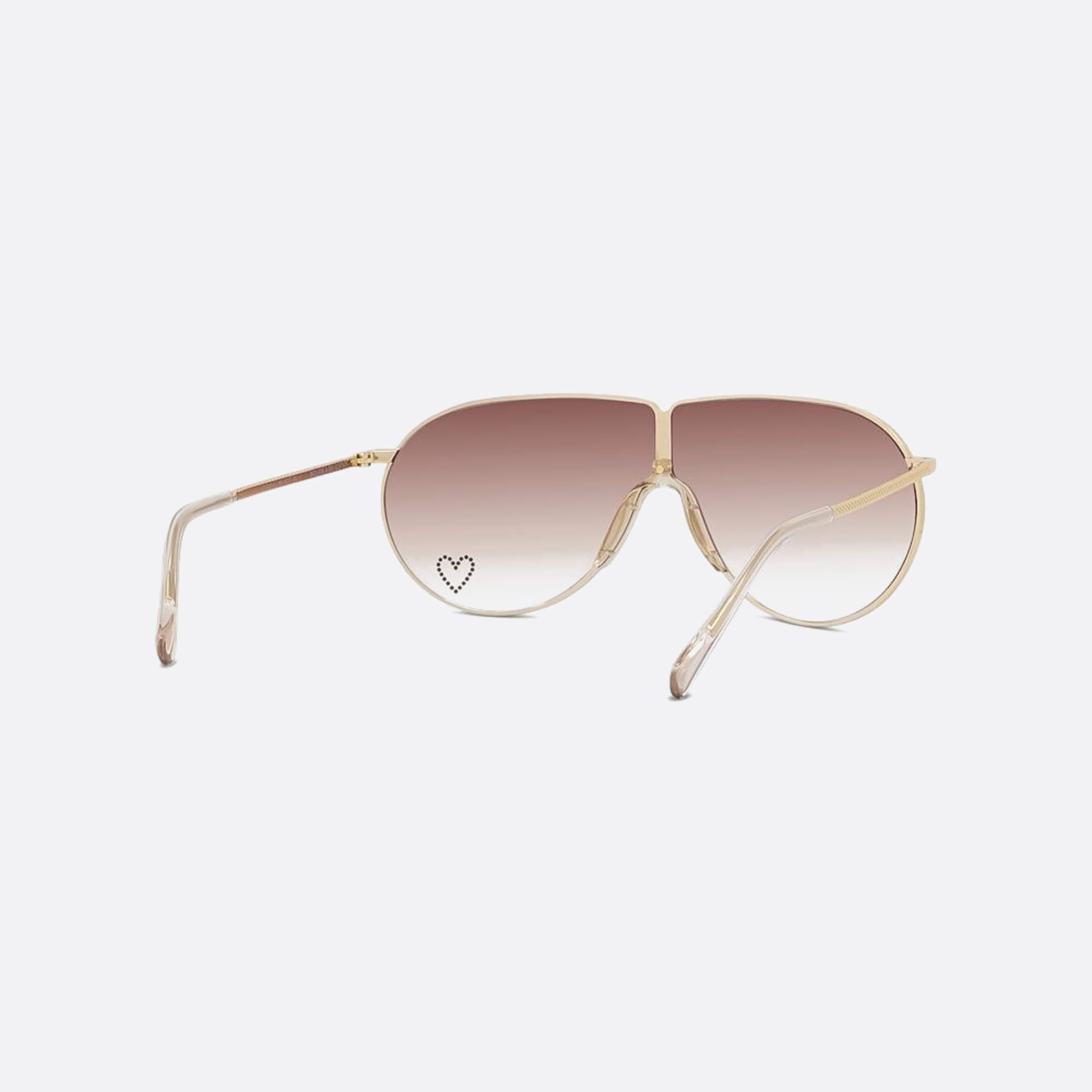 Stella 68mm Mccartney Love Heart 30f Gold Pilot Women Sunglasses - Additional Angle