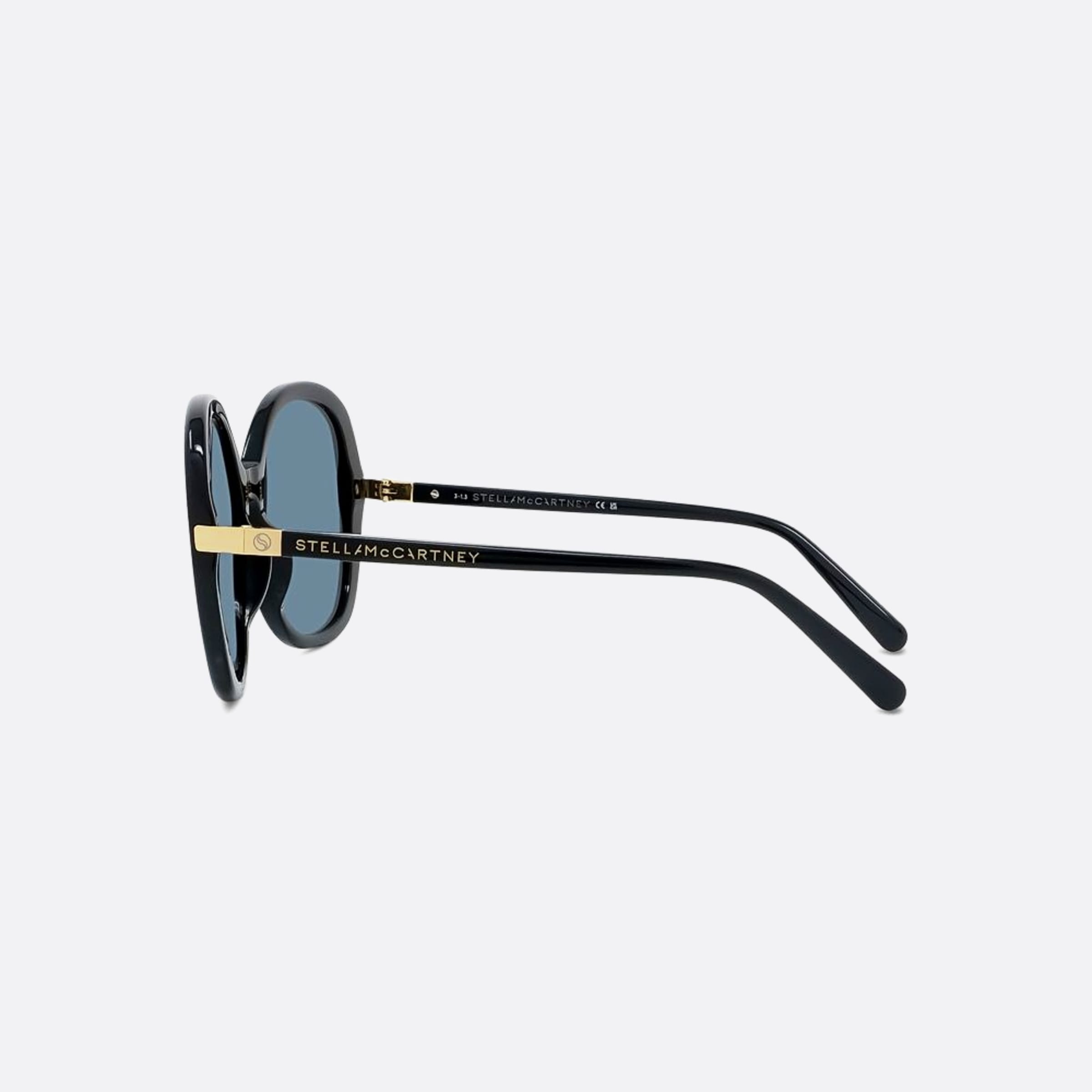 Stella 58mm Mccartney Wave 01a Black Round Women Sunglasses - Detail View
