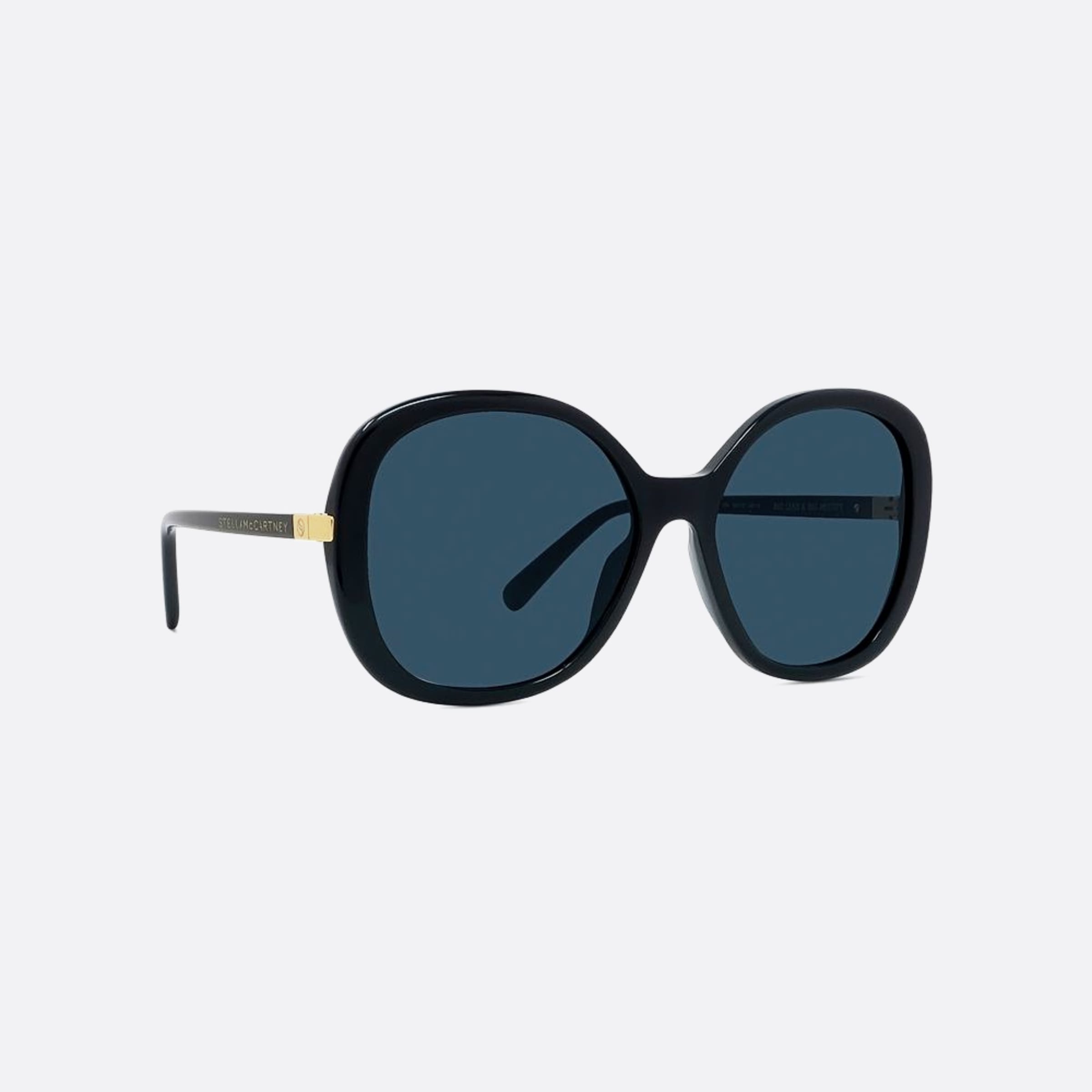 Stella 58mm Mccartney Wave 01a Black Round Women Sunglasses - Additional Angle