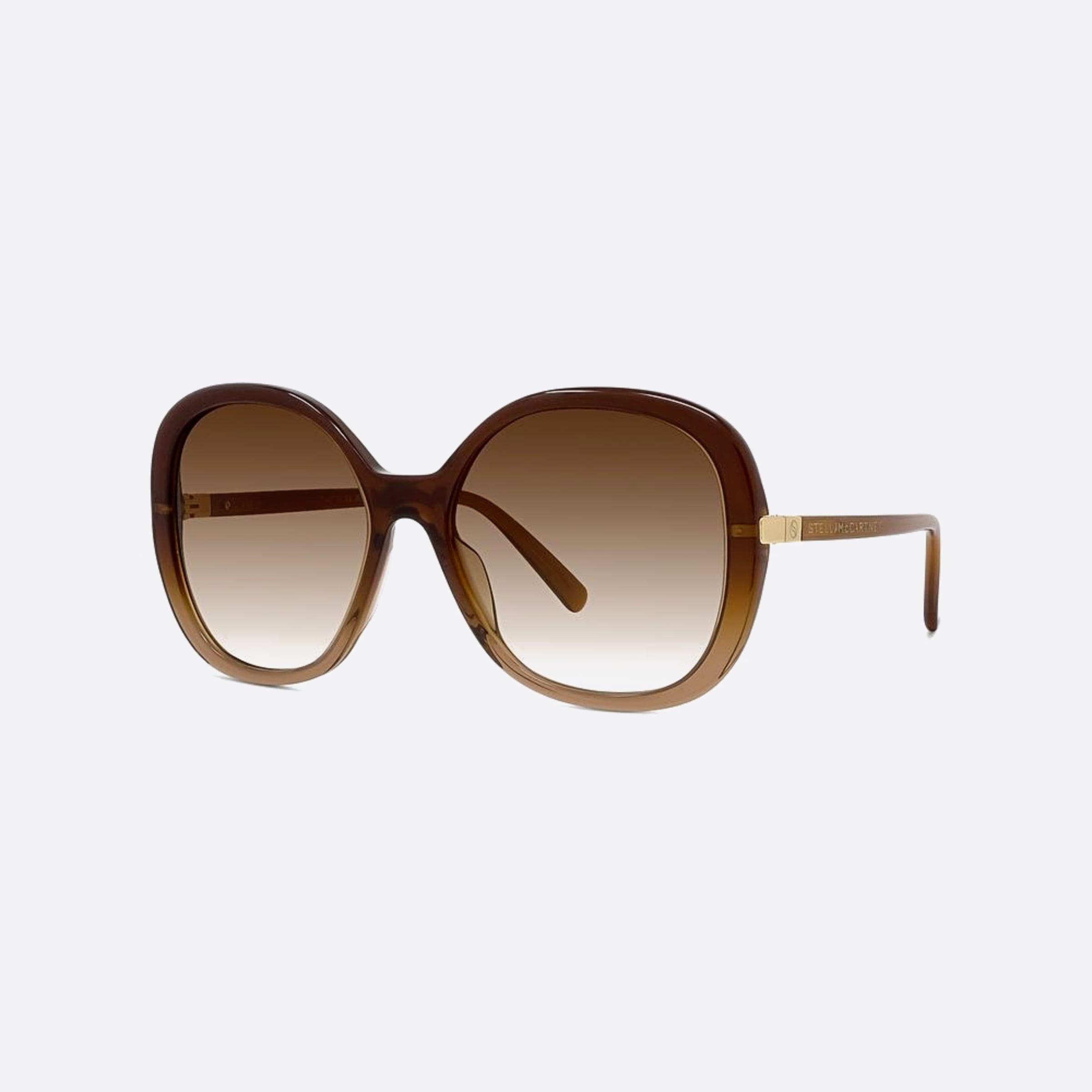 Stella 58mm Mccartney Wave 47f Orange Round Women Sunglasses - Side View