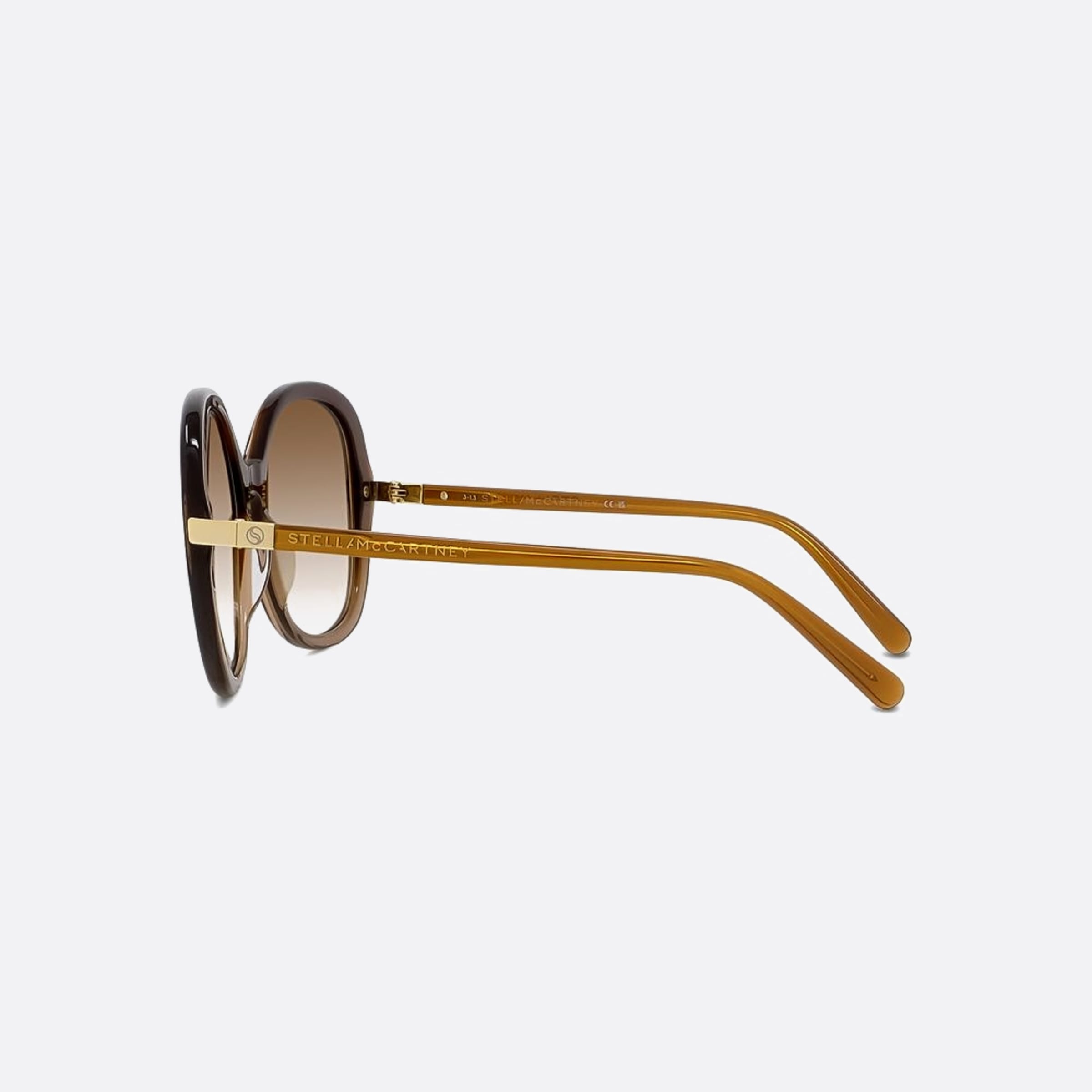 Stella 58mm Mccartney Wave 47f Orange Round Women Sunglasses - Detail View