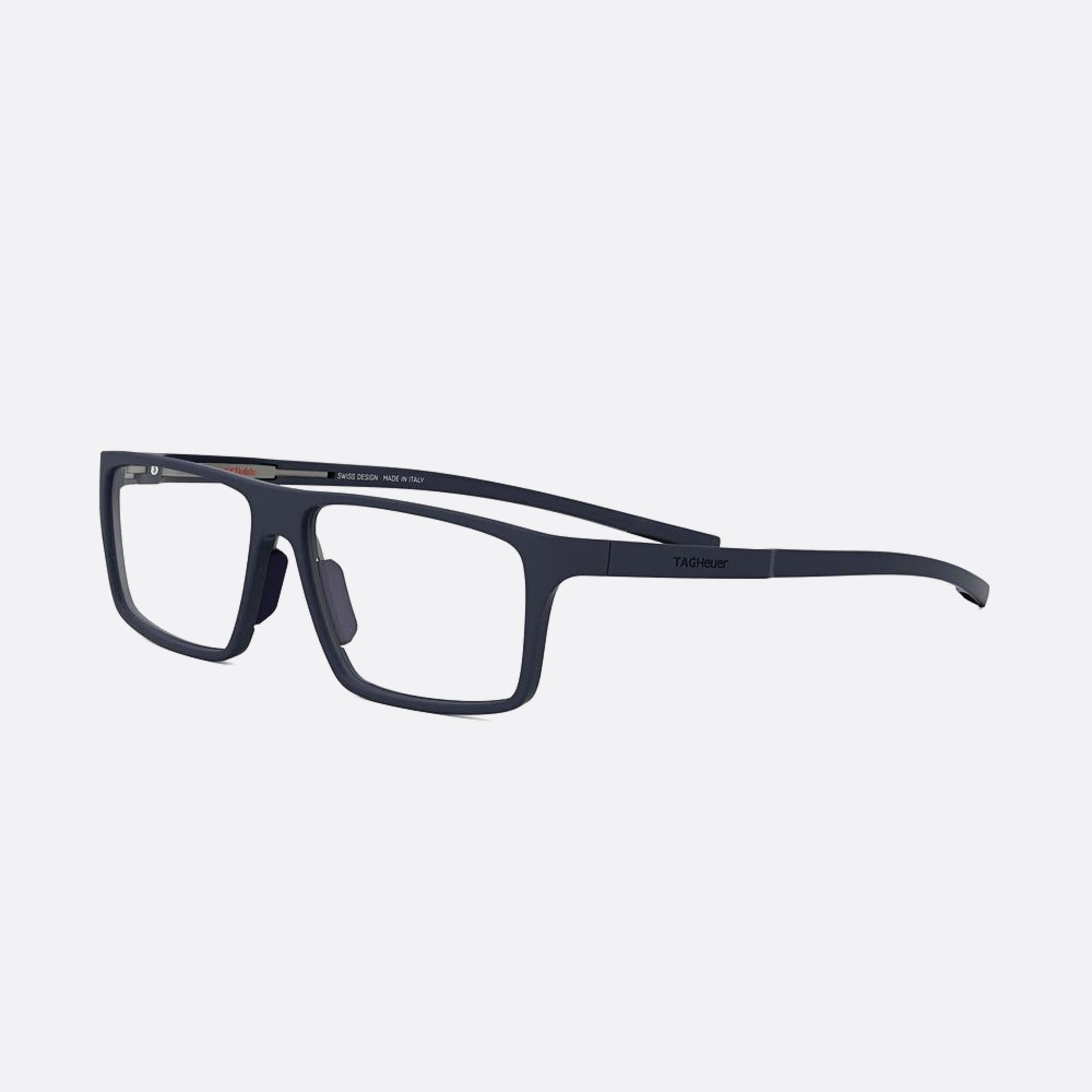 Tag 55mm Heuer Bolide Blue Rectangle Unisex Eyeglasses - Side View