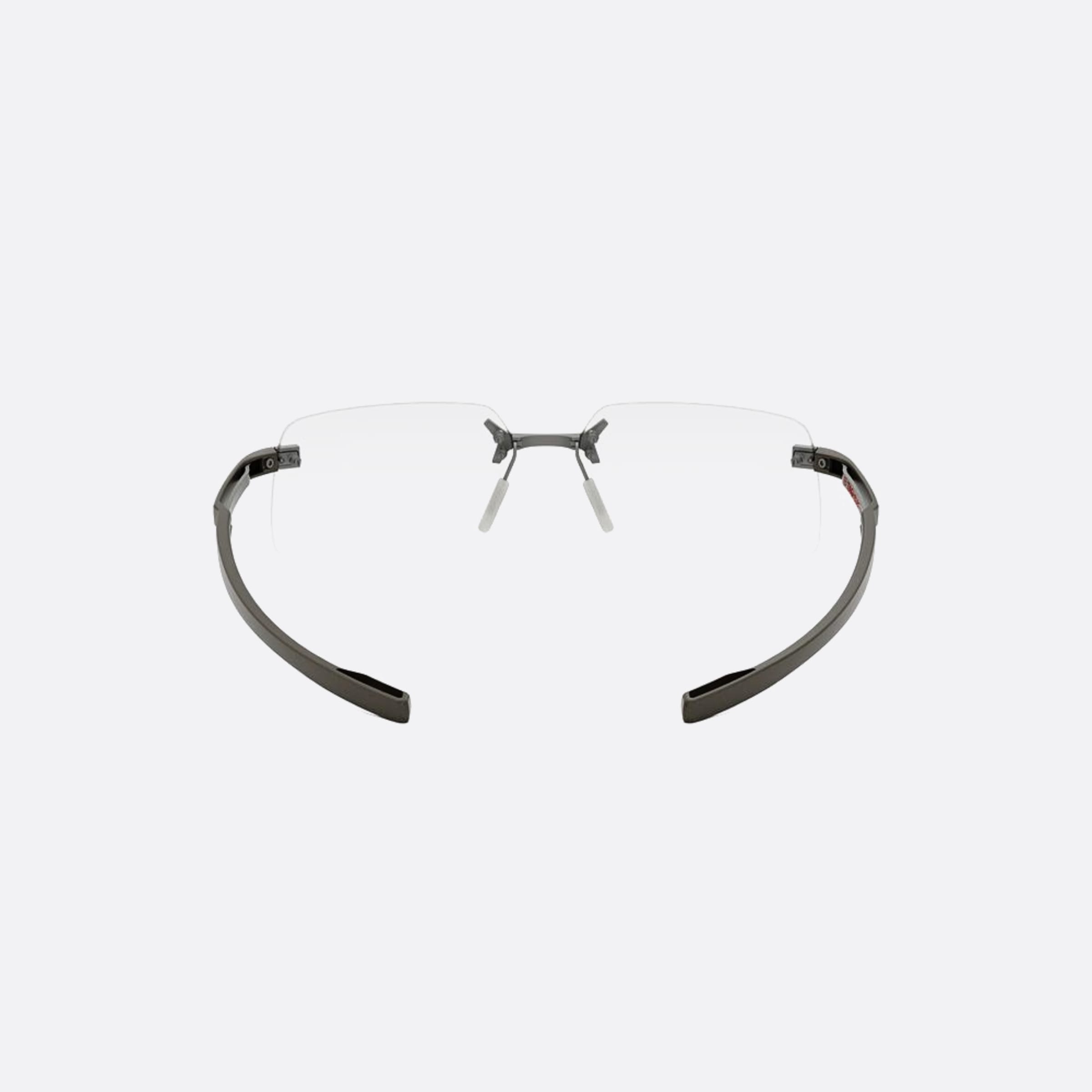 Tag 55mm Heuer Flex Silver Geometric Unisex Eyeglasses - Additional Angle