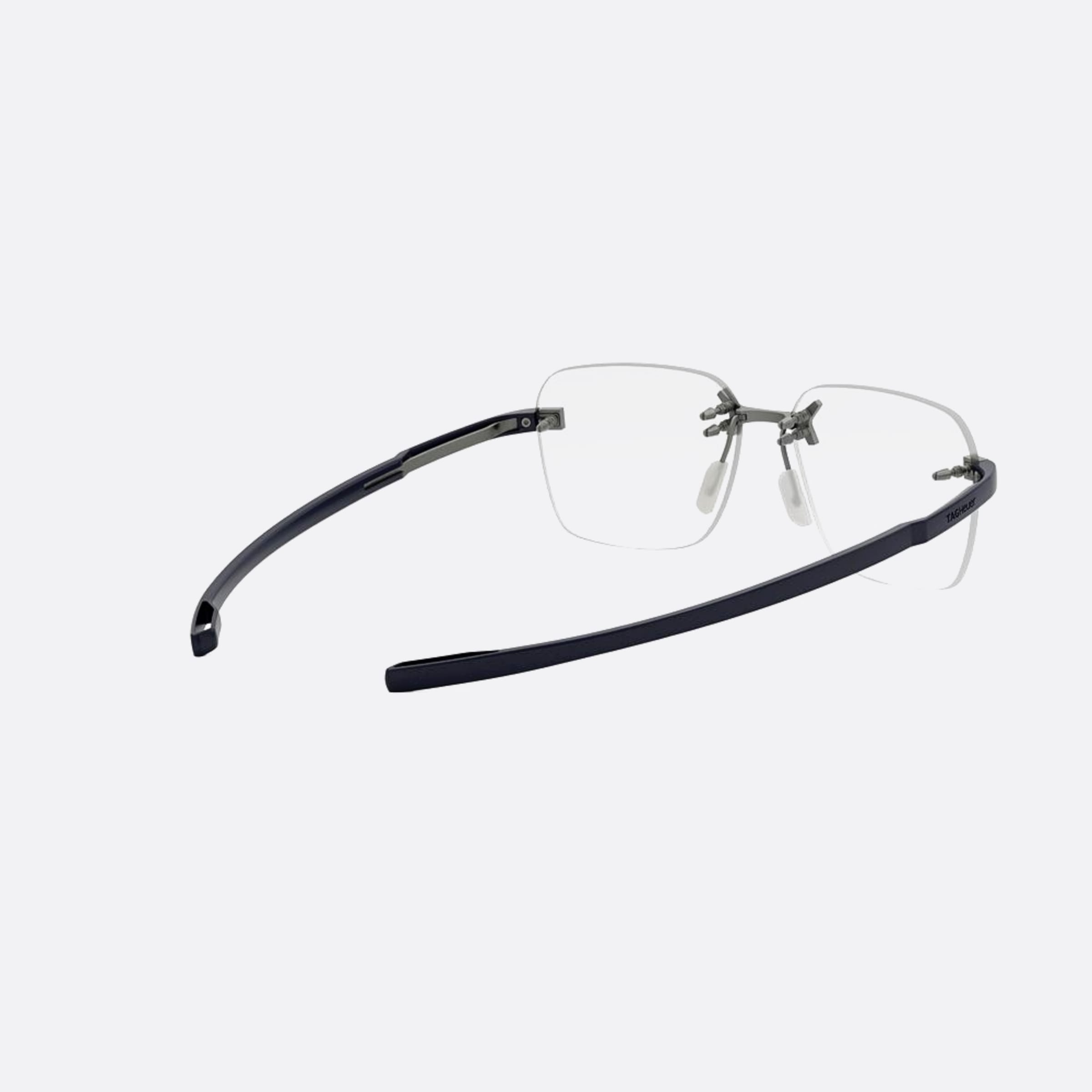Tag 54mm Heuer Flex Silver Geometric Unisex Eyeglasses - Additional Angle