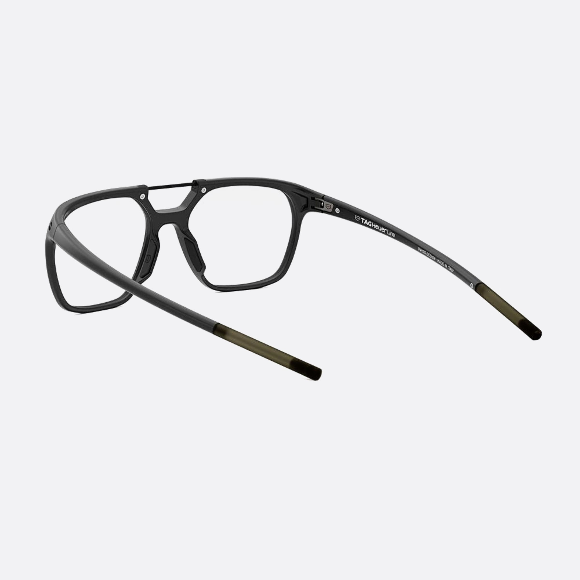 Tag 53mm Heuer Line Black Geometric Unisex Eyeglasses - Lifestyle Shot