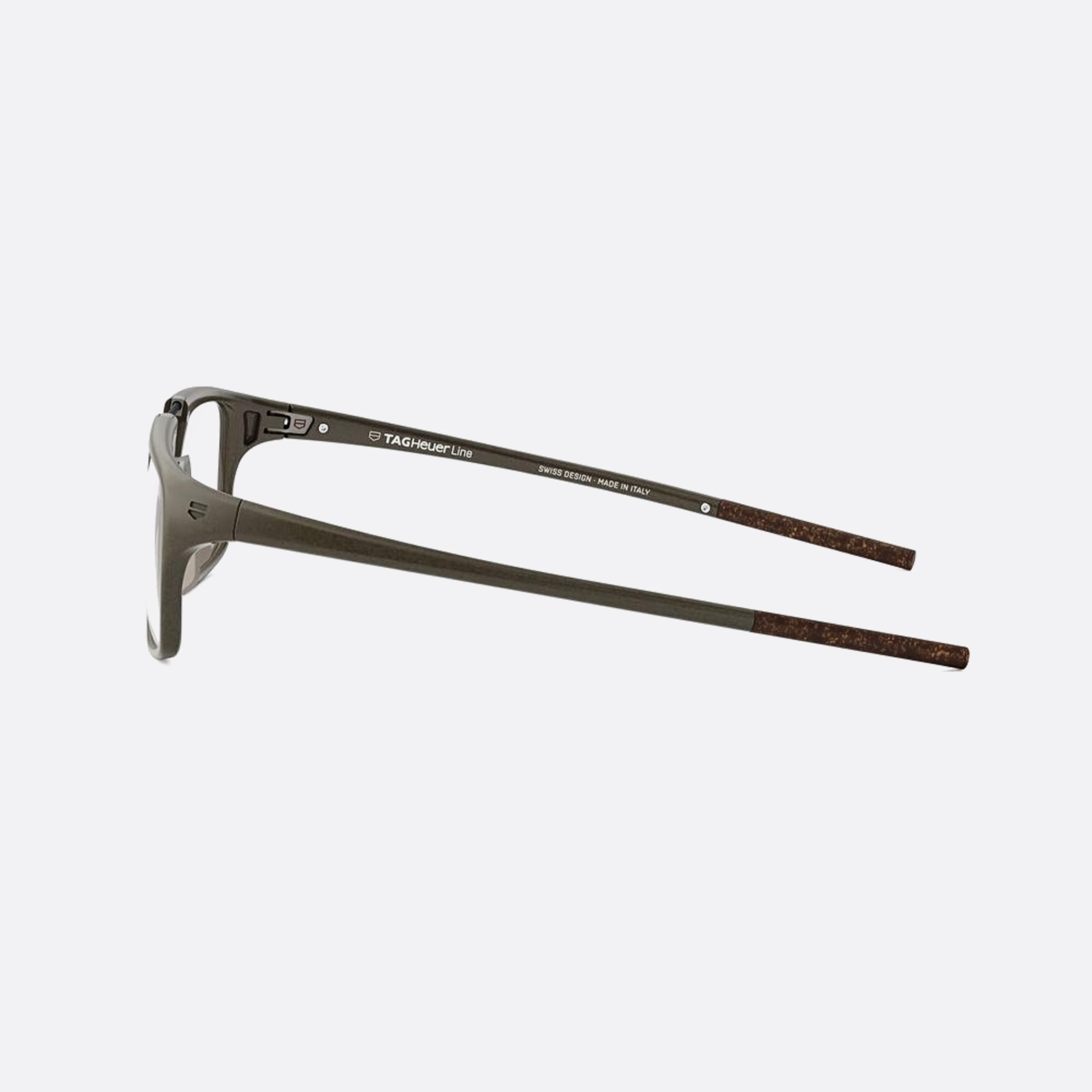 Tag 54mm Heuer Line Brown Geometric Unisex Eyeglasses - Detail View
