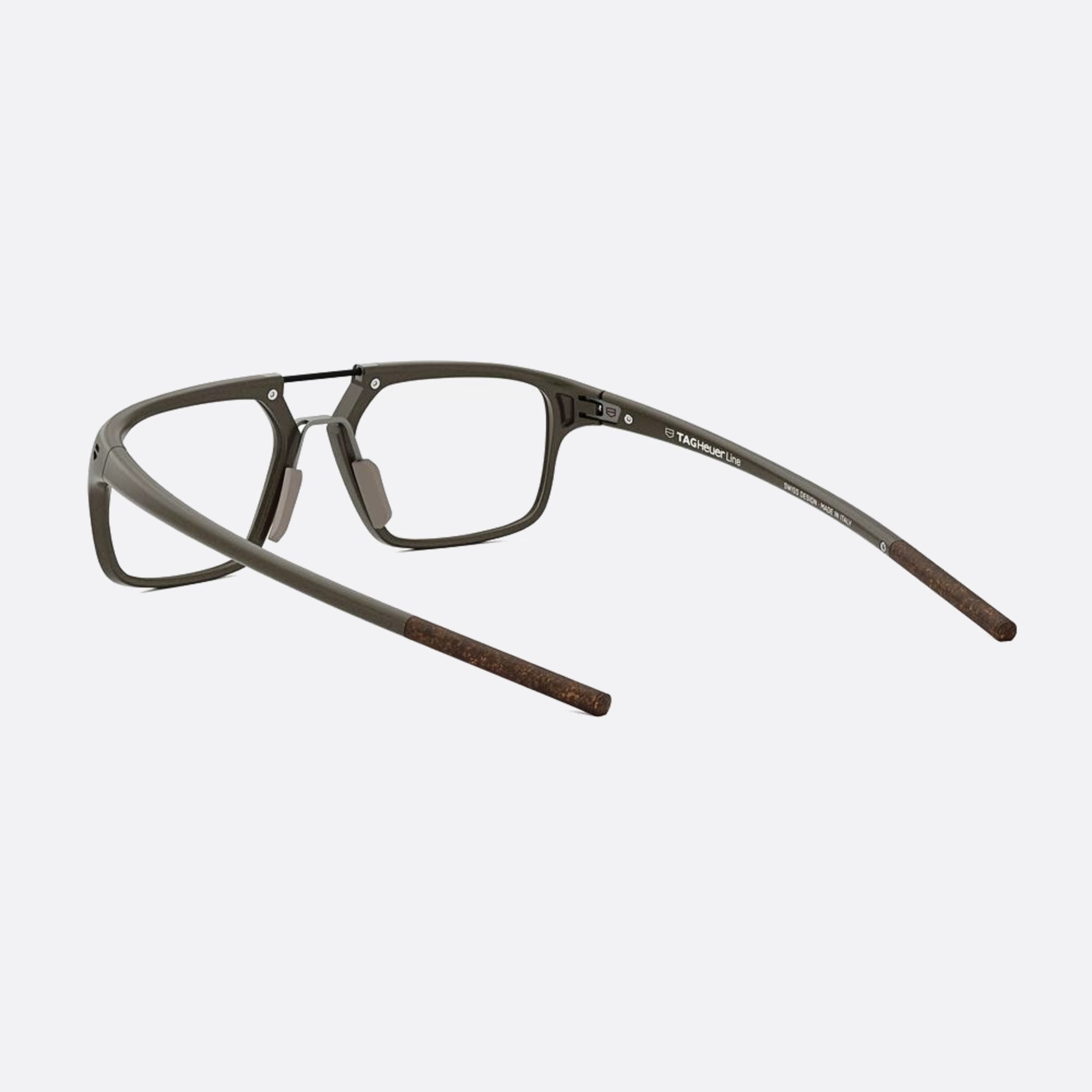 Tag 54mm Heuer Line Brown Geometric Unisex Eyeglasses - Lifestyle Shot