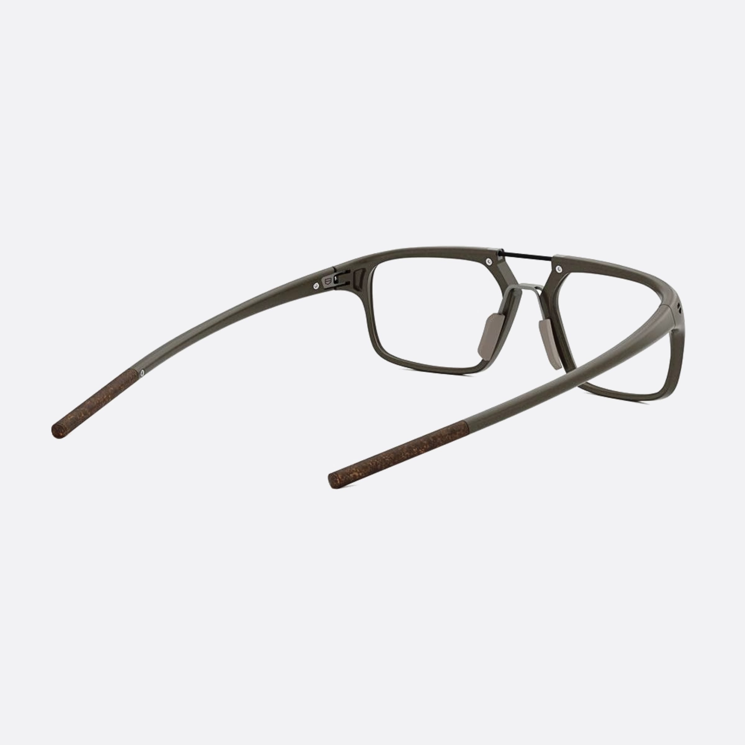 Tag 54mm Heuer Line Brown Geometric Unisex Eyeglasses - Additional Angle