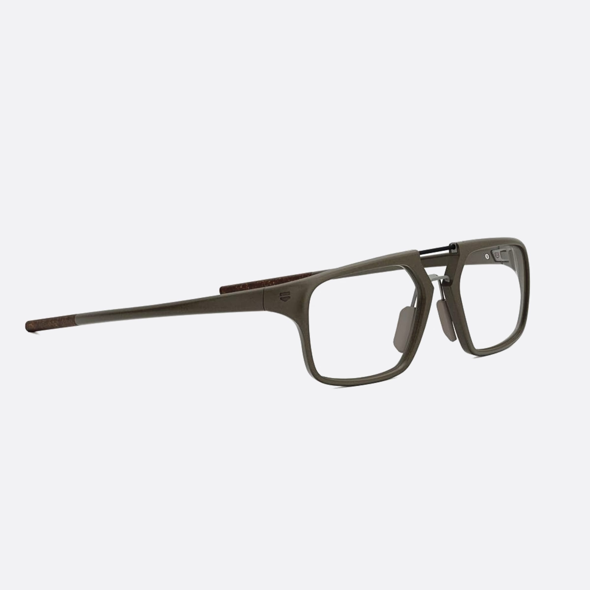 Tag 54mm Heuer Line Brown Geometric Unisex Eyeglasses - Additional Angle