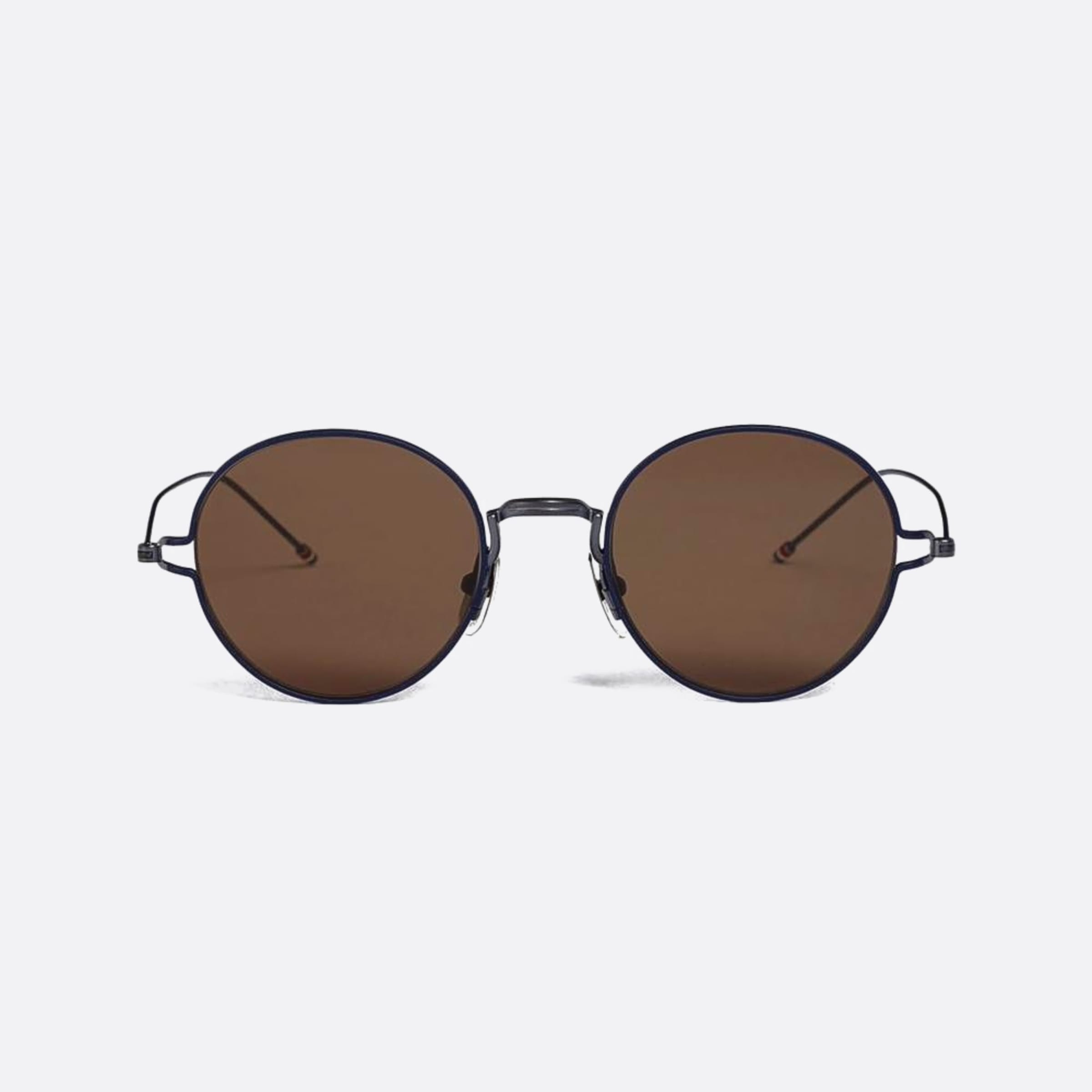 Thom 03mm Browne Tbs Blue Round Unisex Sunglasses - Main View