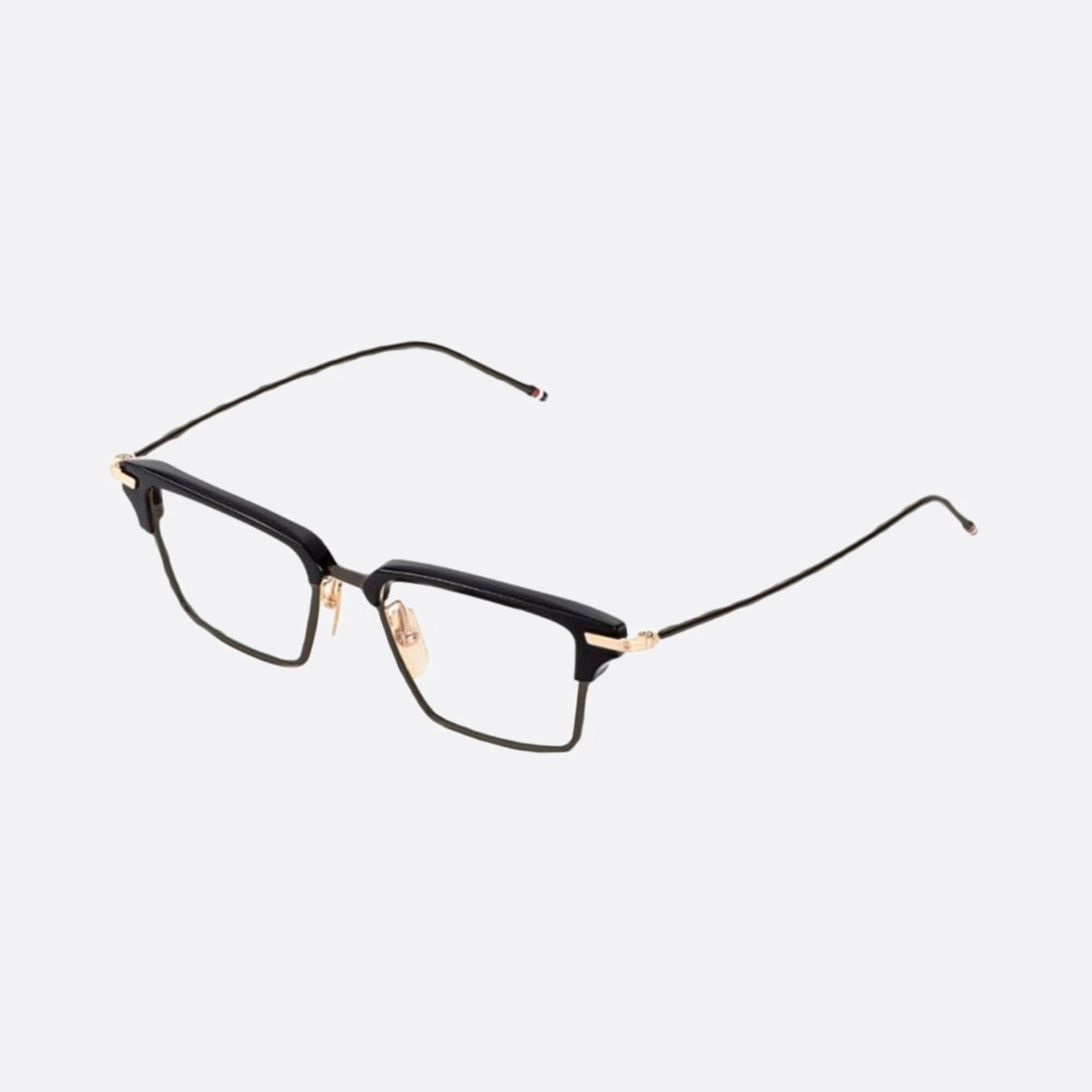 Thom 52mm Browne Ueo422a G0003 422a Black Squared Unisex Eyeglasses - Side View