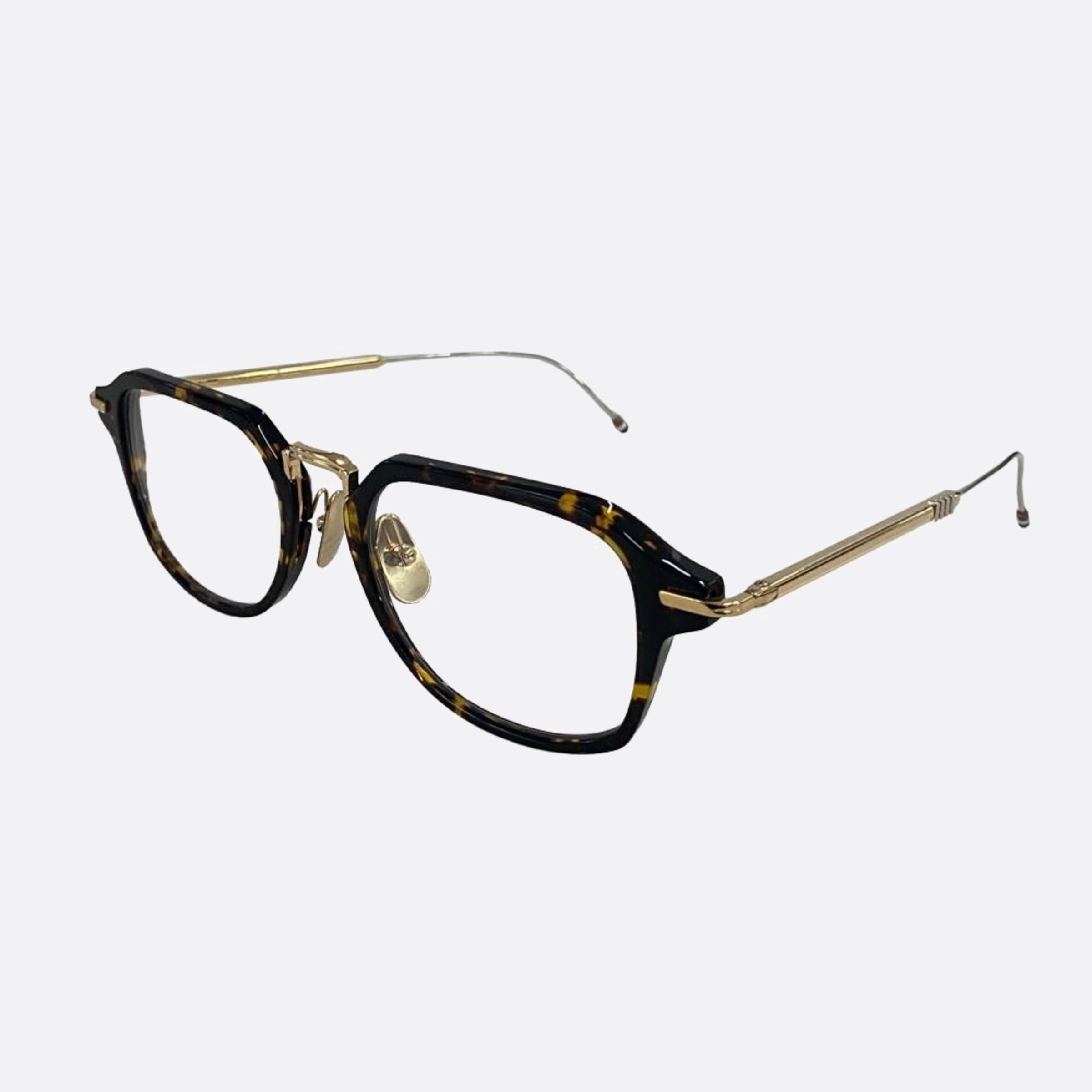 Thom 52mm Browne Ueo423a G0003 423a Havana Geometric Unisex Eyeglasses - Side View