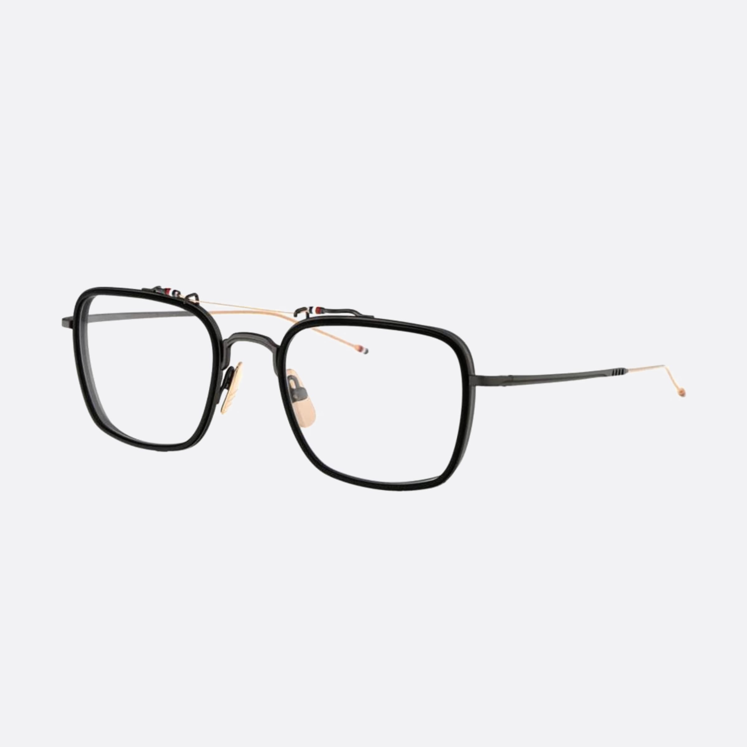 Thom 53mm Browne Ueo816a G0003 816a Black Squared Unisex Eyeglasses - Side View